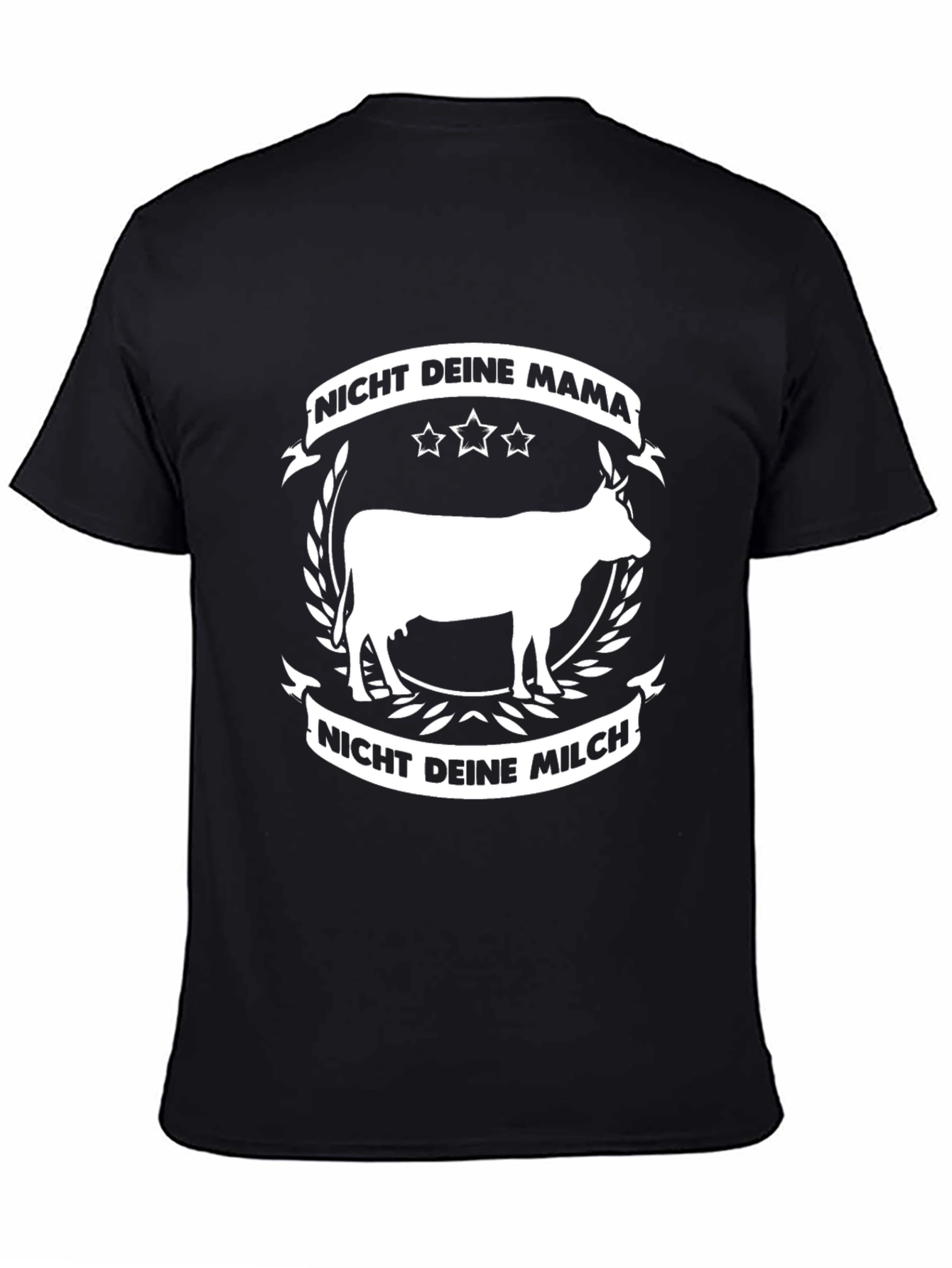 Black Nitch Deine Mama Graphic T-Shirt - Black Cotton Tee view 4