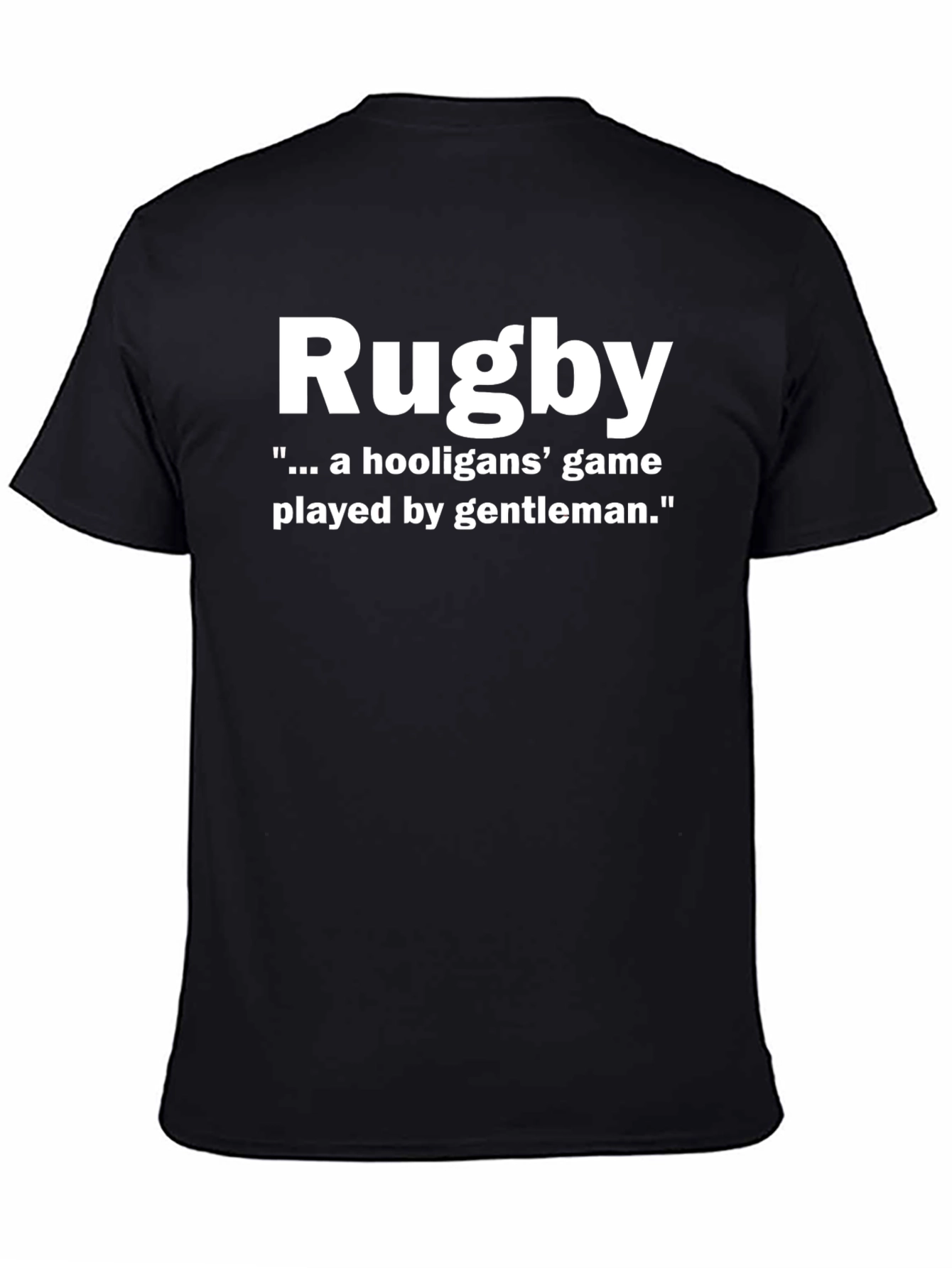 Black Rugby Hooligans Gentleman T-Shirt view 4