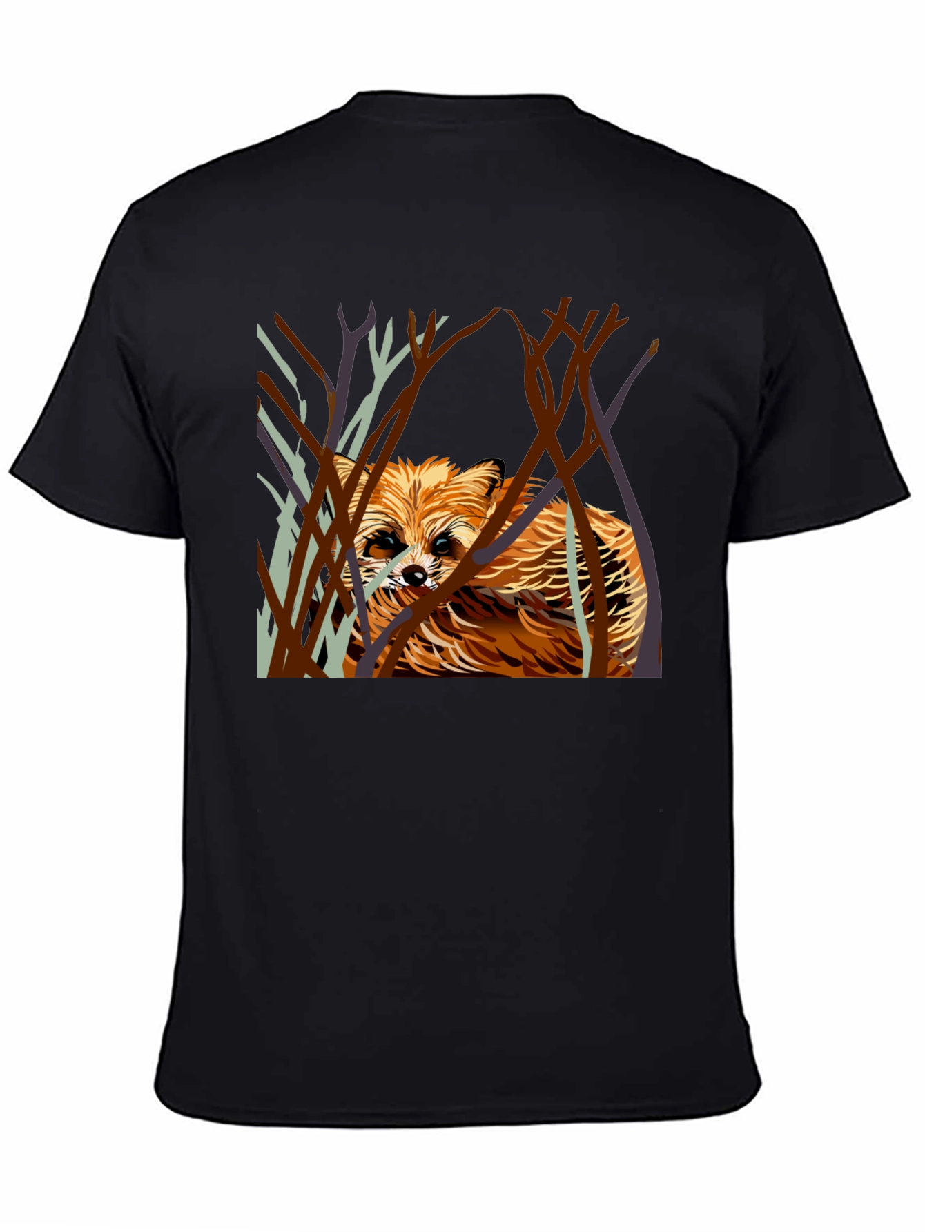 Black Raccoon in the Woods Graphic T-Shirt view 4