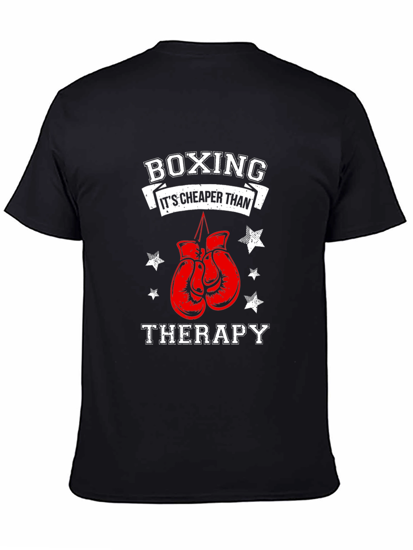 Black Boxing Cheaper Than Therapy Graphic Tee view 4