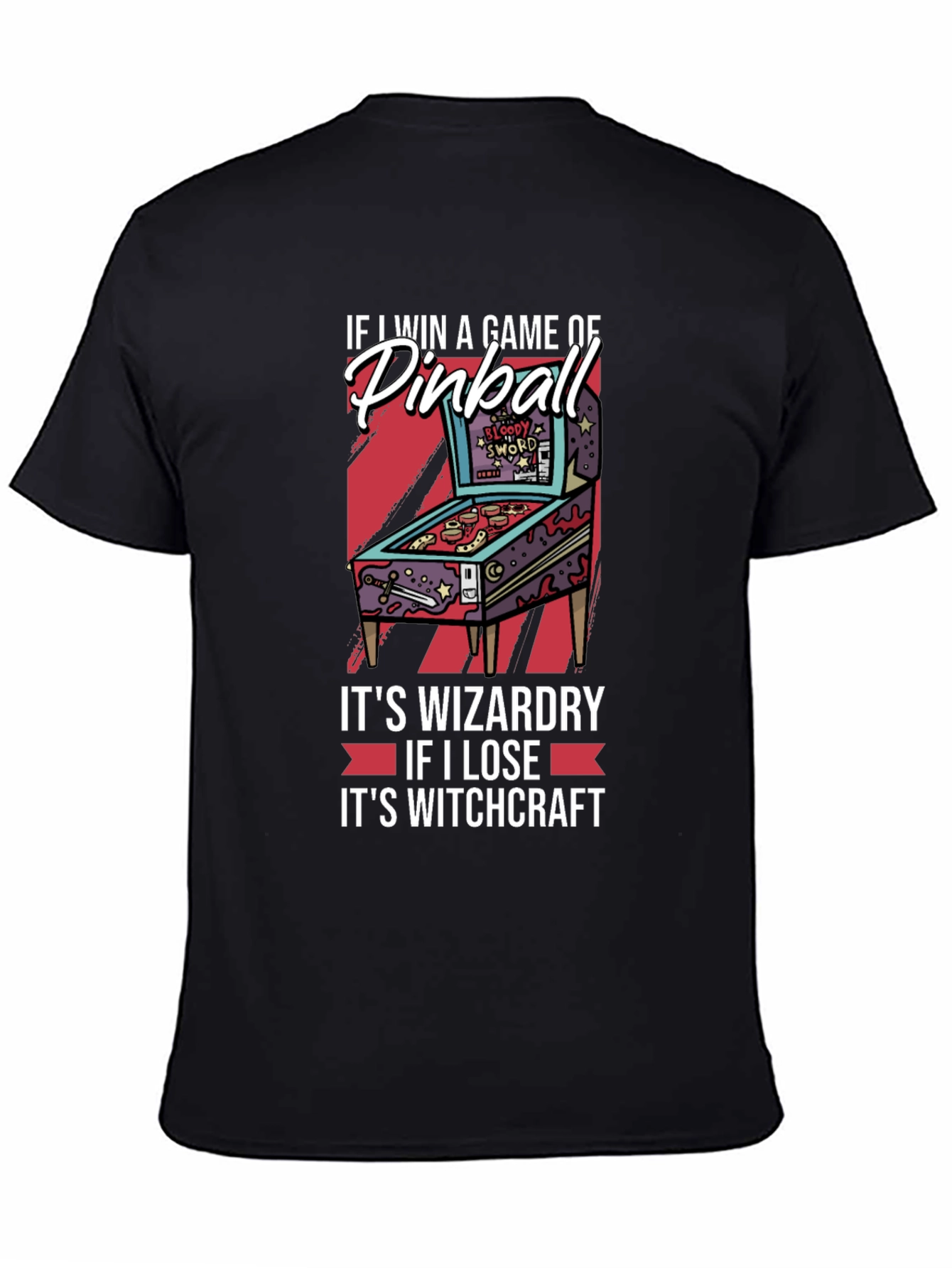 Black Pinball Wizardry Graphic Tee view 4