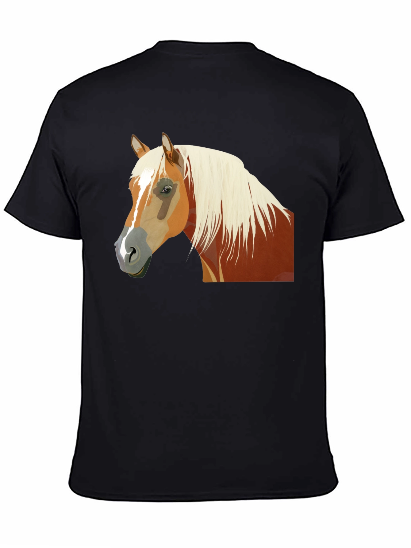 Black Horse Graphic Black Tee - Stylish & Unique view 4