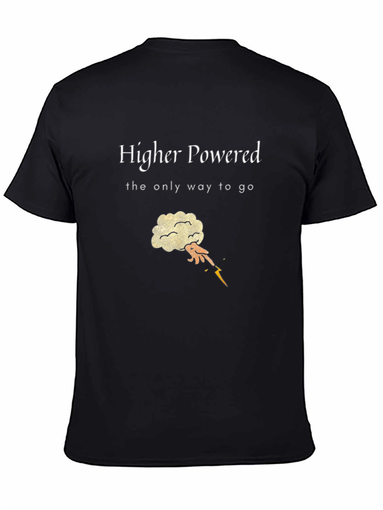 Black Higher Powered Graphic Tee - Stylish Black T-Shirt view 4