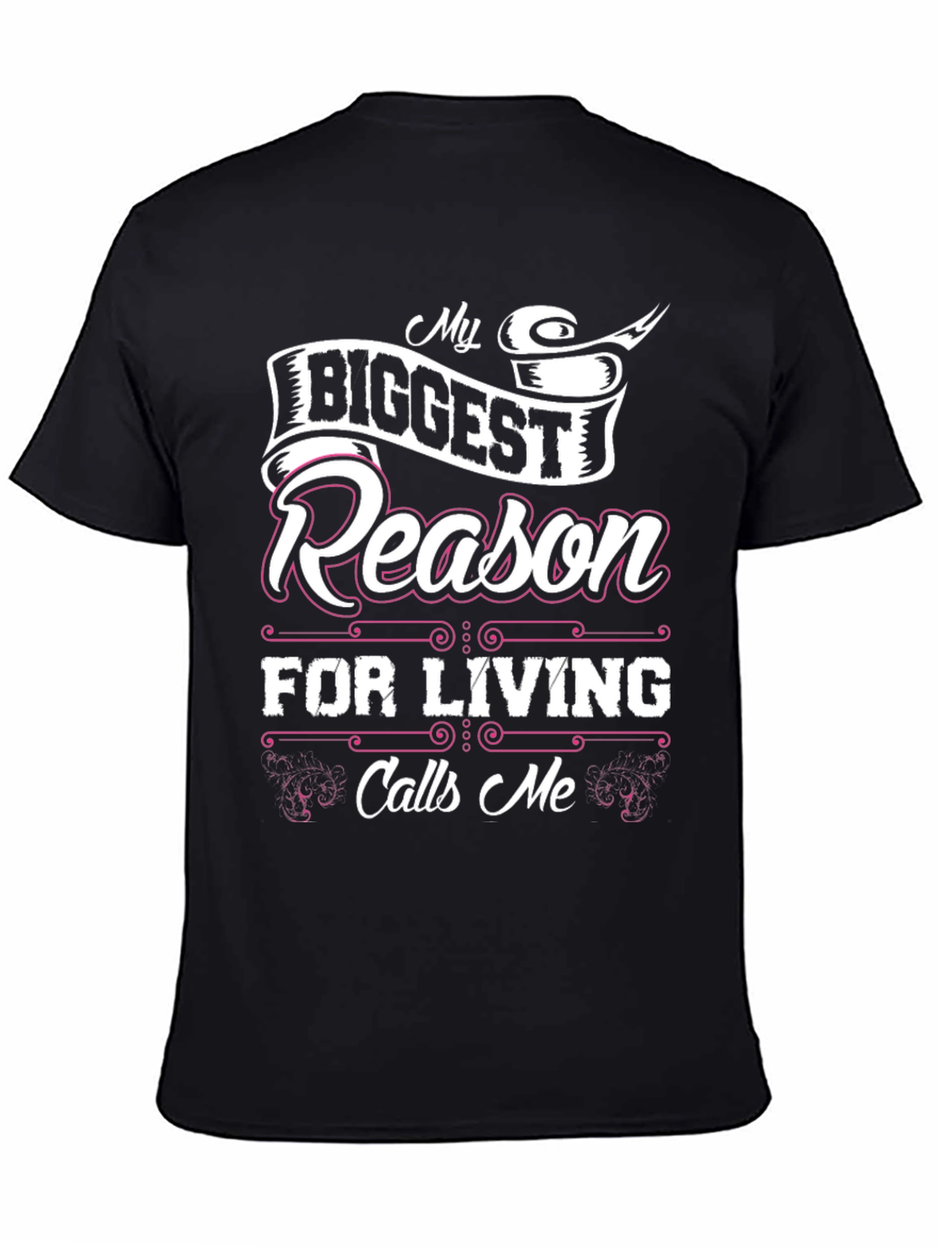 Black My Biggest Reason For Living Graphic T-Shirt view 4