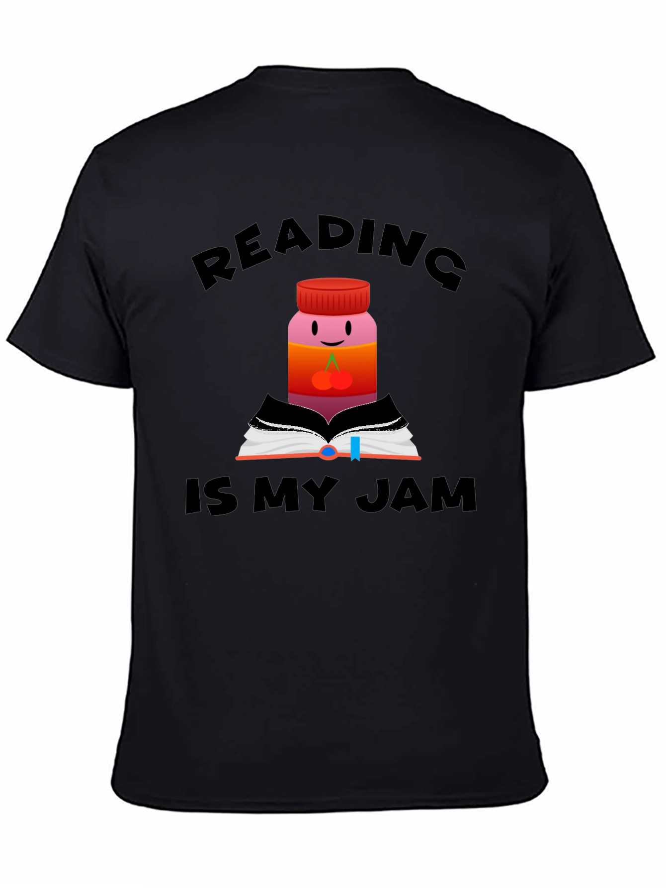 Black Reading is My Jam Funny T-Shirt view 4