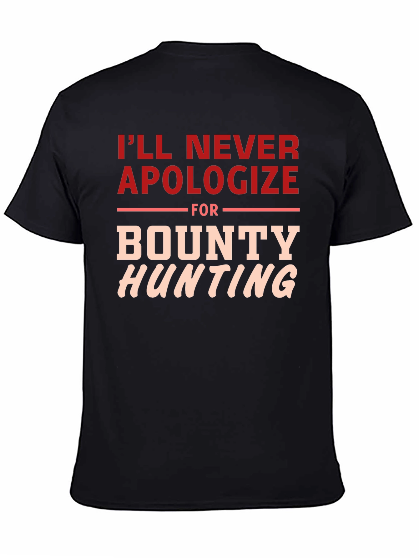 Black Bounty Hunting Graphic T-Shirt - Bold Statement Tee view 4