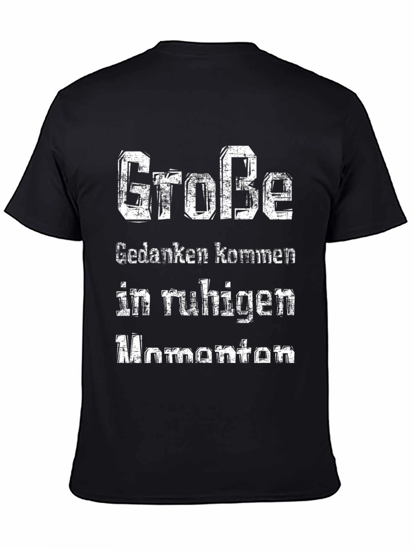 Black Große Gedanken Men's Black Graphic T-Shirt view 4