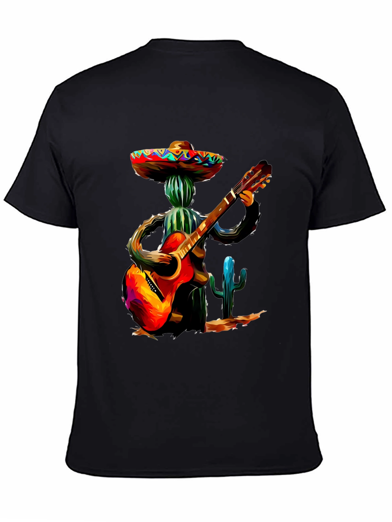 Black Cactus Mariachi T-Shirt view 4