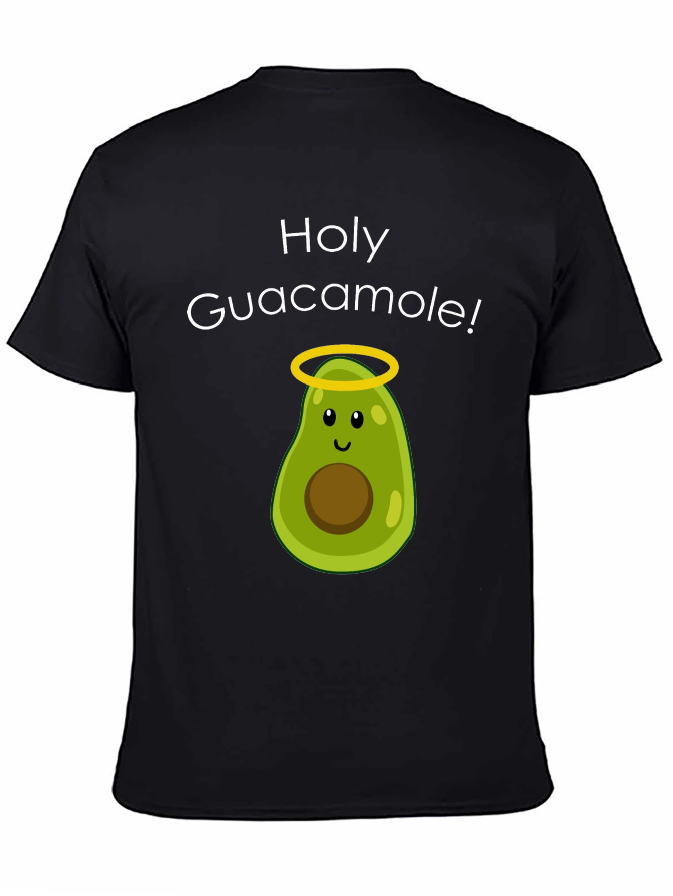 Black Holy Guacamole! Avocado T-Shirt - Funny Graphic Tee view 4