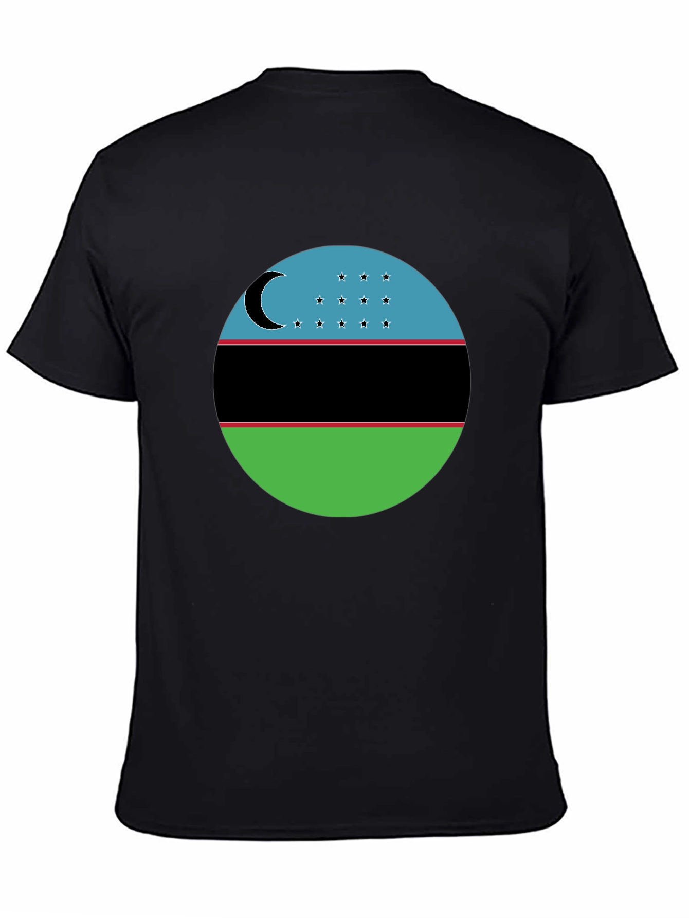 Black Uzbekistan Flag T-Shirt - Patriotic Pride Tee view 4