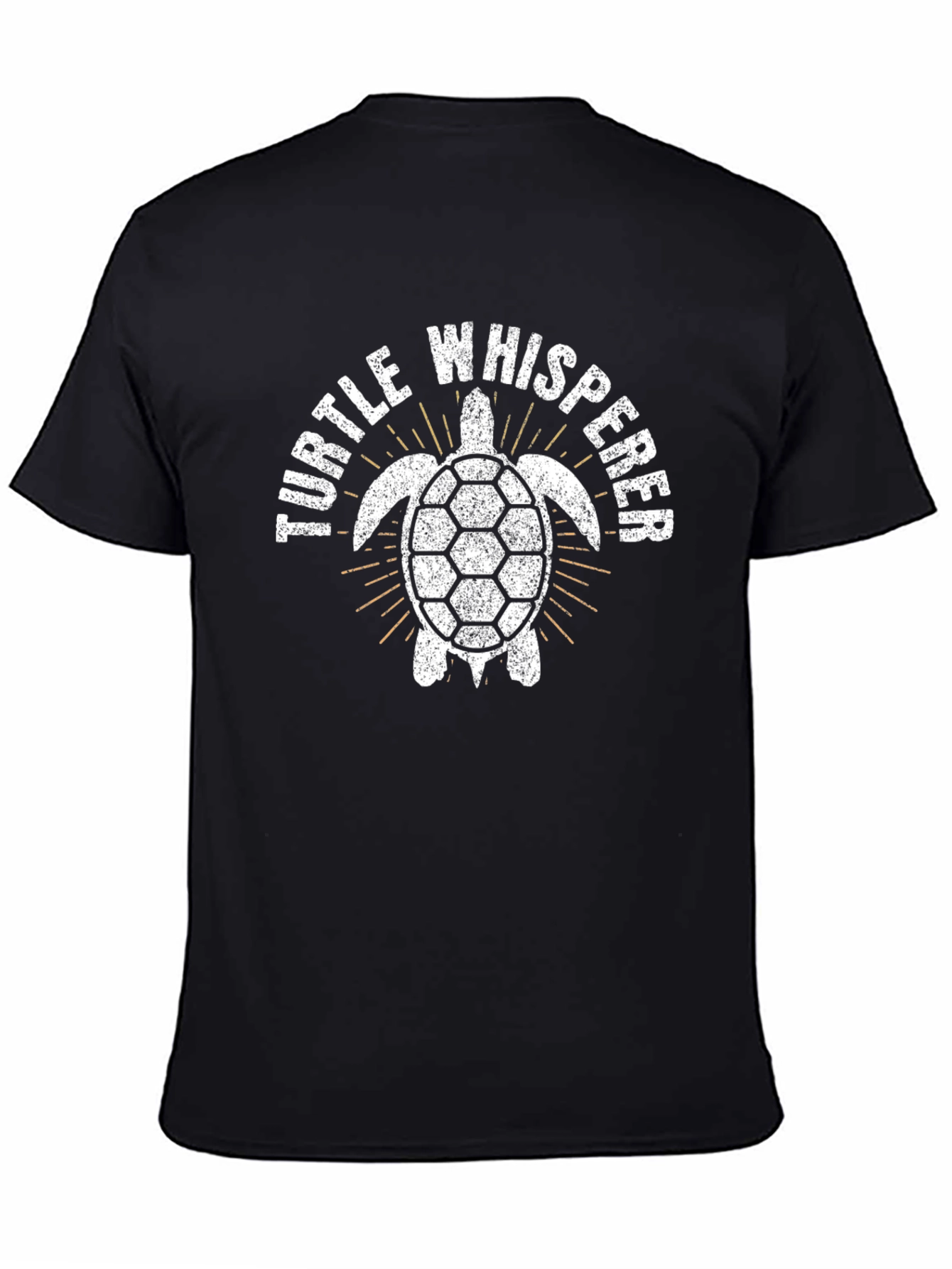 Black Turtle Whisperer T-Shirt - Novelty Graphic Tee view 4
