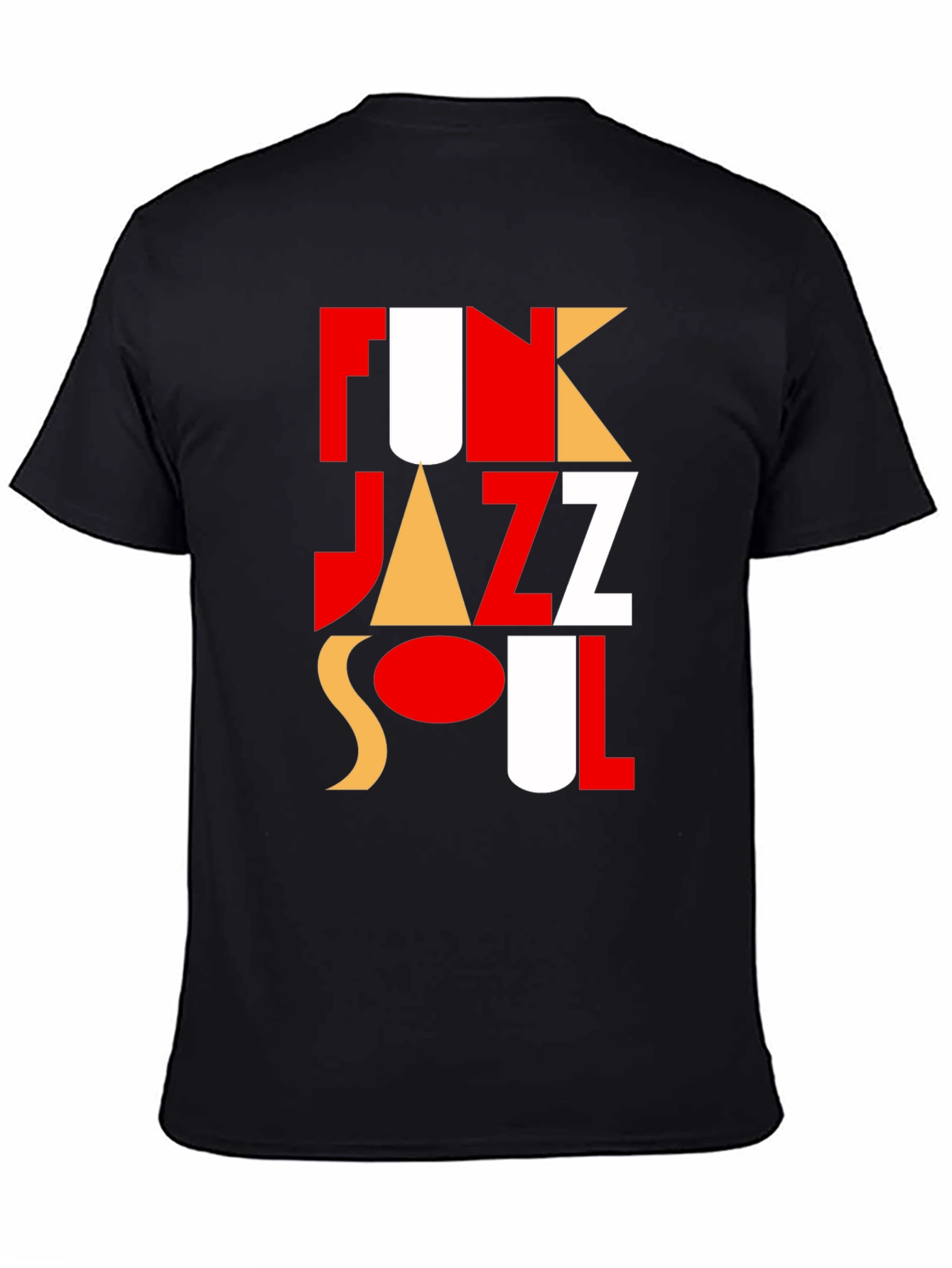 Black Funky Jazz Soul T-Shirt - Bold Graphic Tee view 4