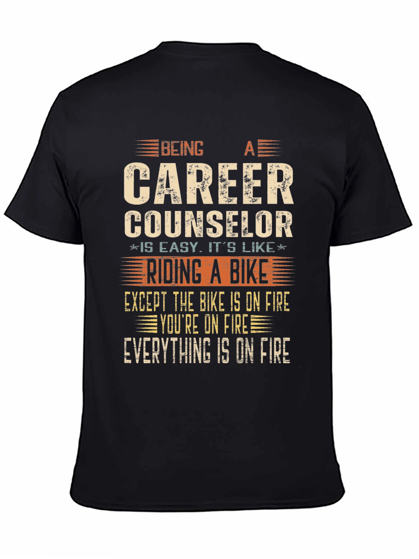 Black Career Counselor T-Shirt - Funny Job Gift view 4