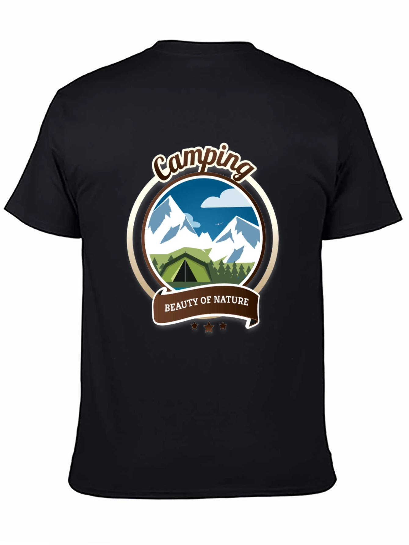 Black Camping Beauty of Nature Graphic Tee view 4