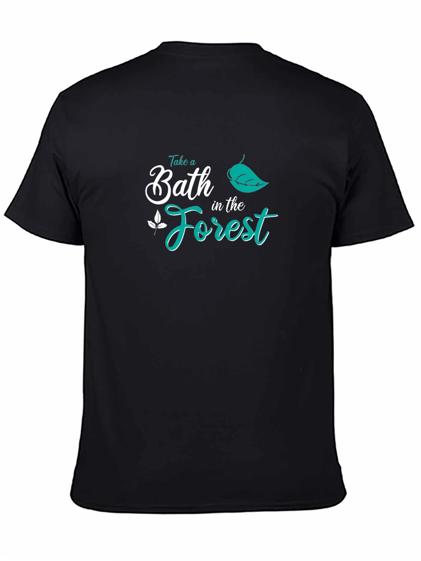 Black Take a Bath in the Forest Graphic Tee view 4