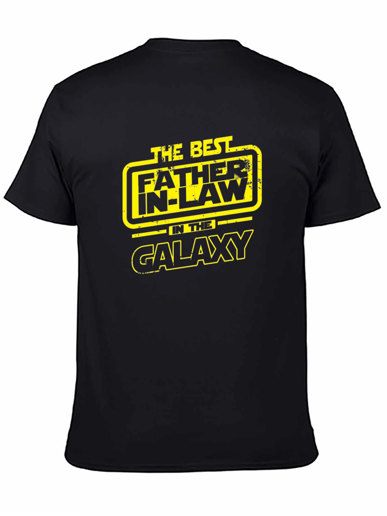 Black Best Father-In-Law Galaxy T-Shirt - Black view 4