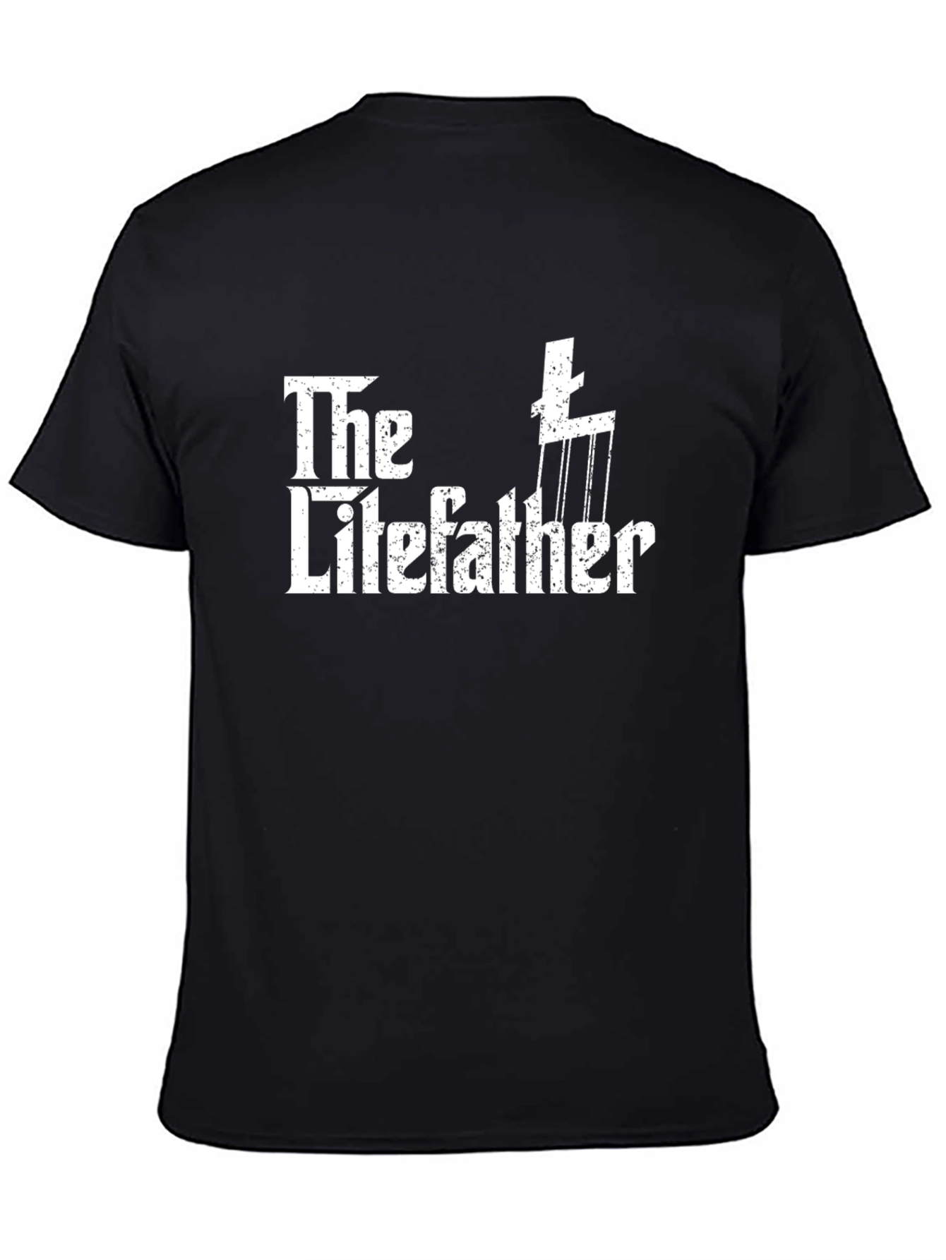 Black The Lifefather T-Shirt - Godfather Parody view 4