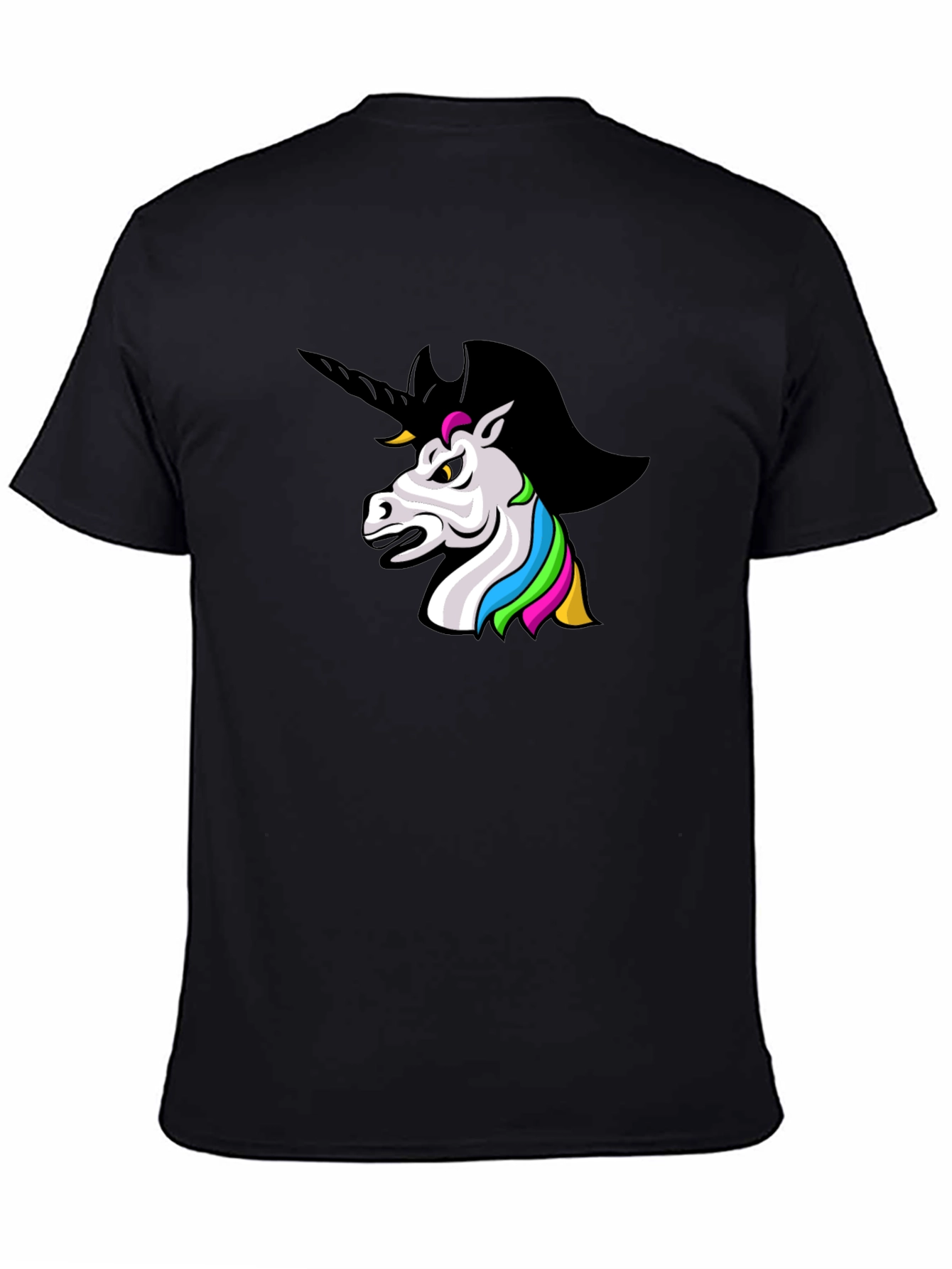 Black Unicorn Graphic Black T-Shirt view 4
