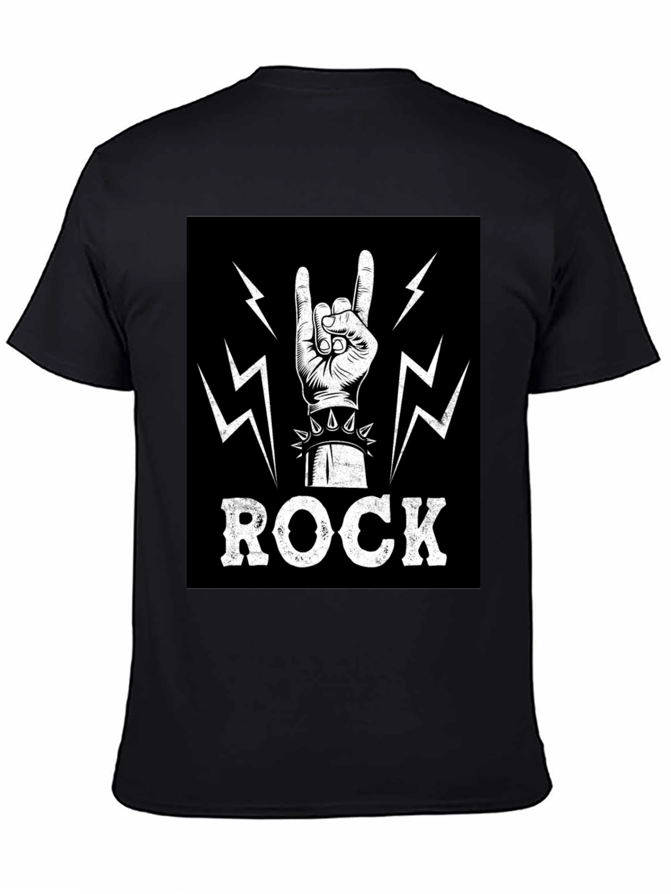 Black Rock On! Graphic Print T-Shirt view 4