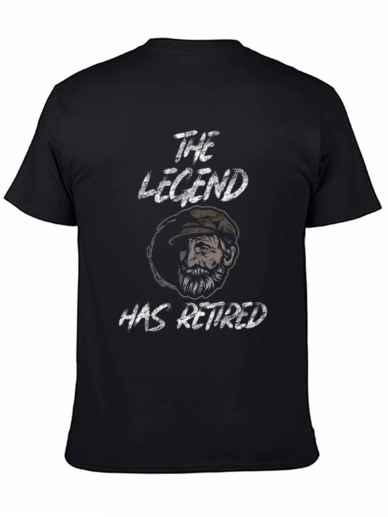 Black The Legend Has Retired Graphic T-Shirt view 4