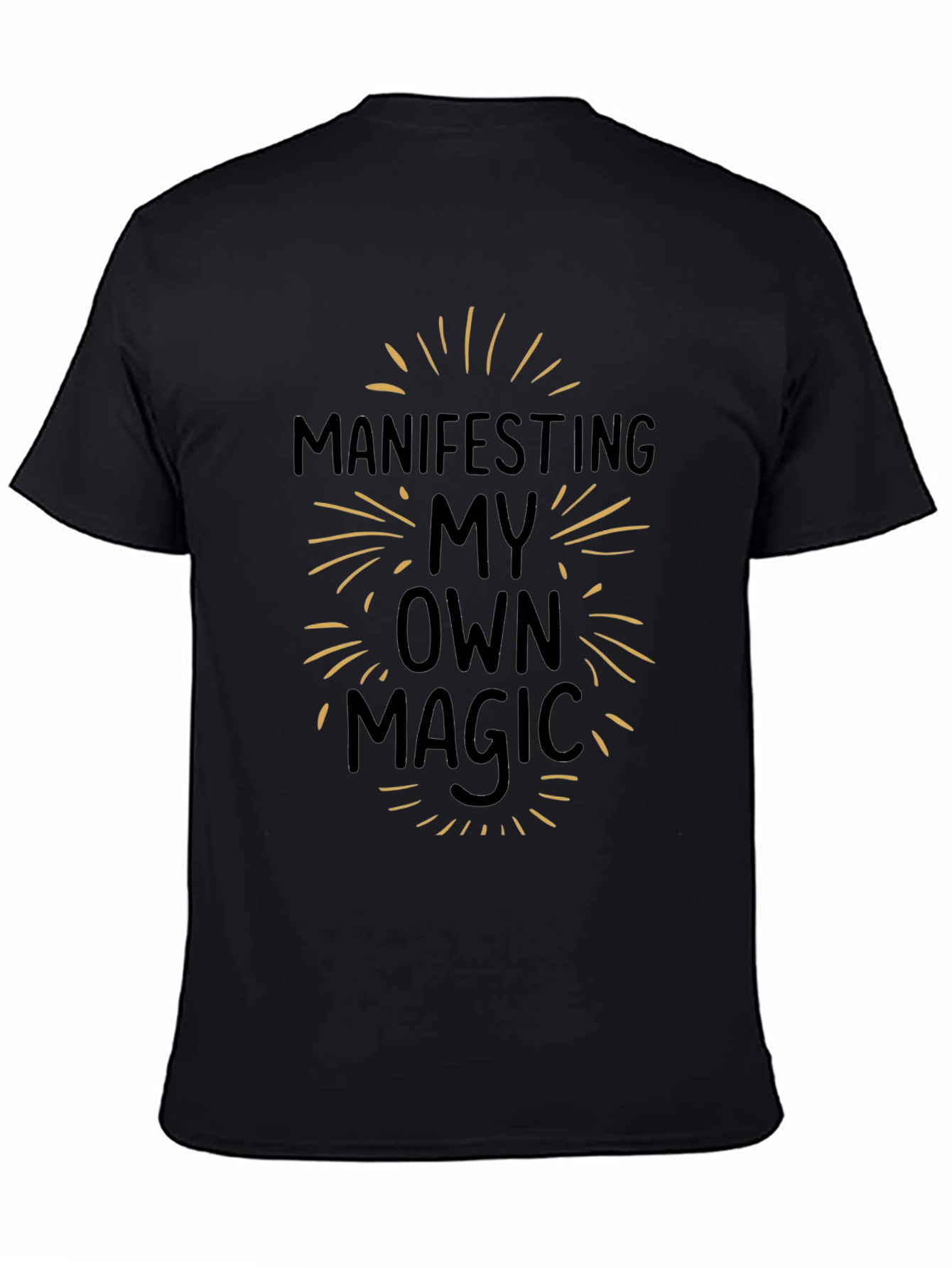 Black Manifesting My Own Magic Graphic Tee - Black view 4