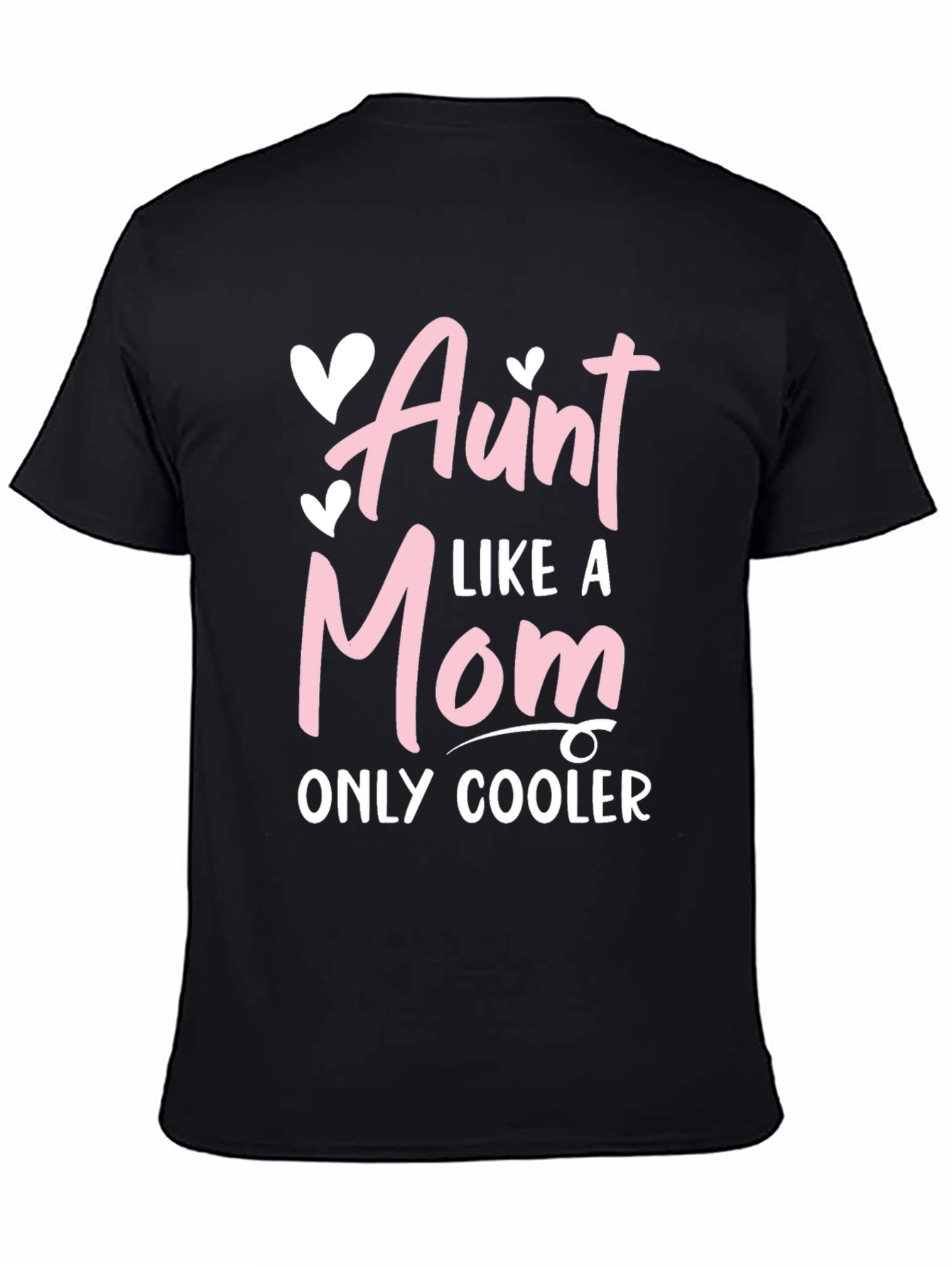 Black Aunt Like a Mom Only Cooler Tee view 4
