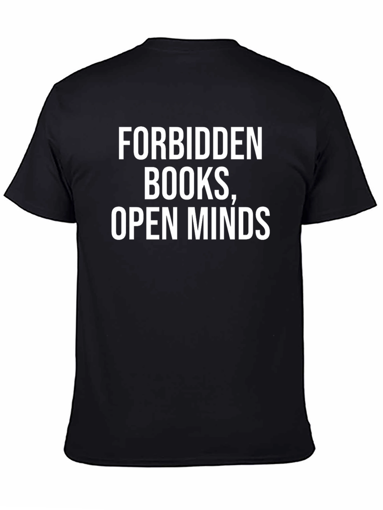 Black Forbidden Books, Open Minds Graphic T-Shirt view 4