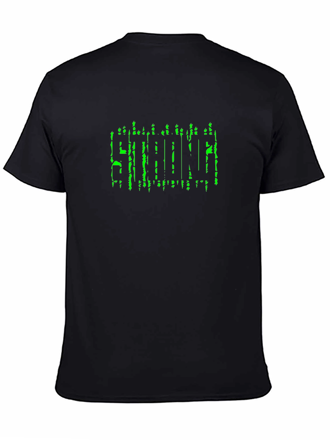 Black Men's Black STRONG Graphic T-Shirt view 4