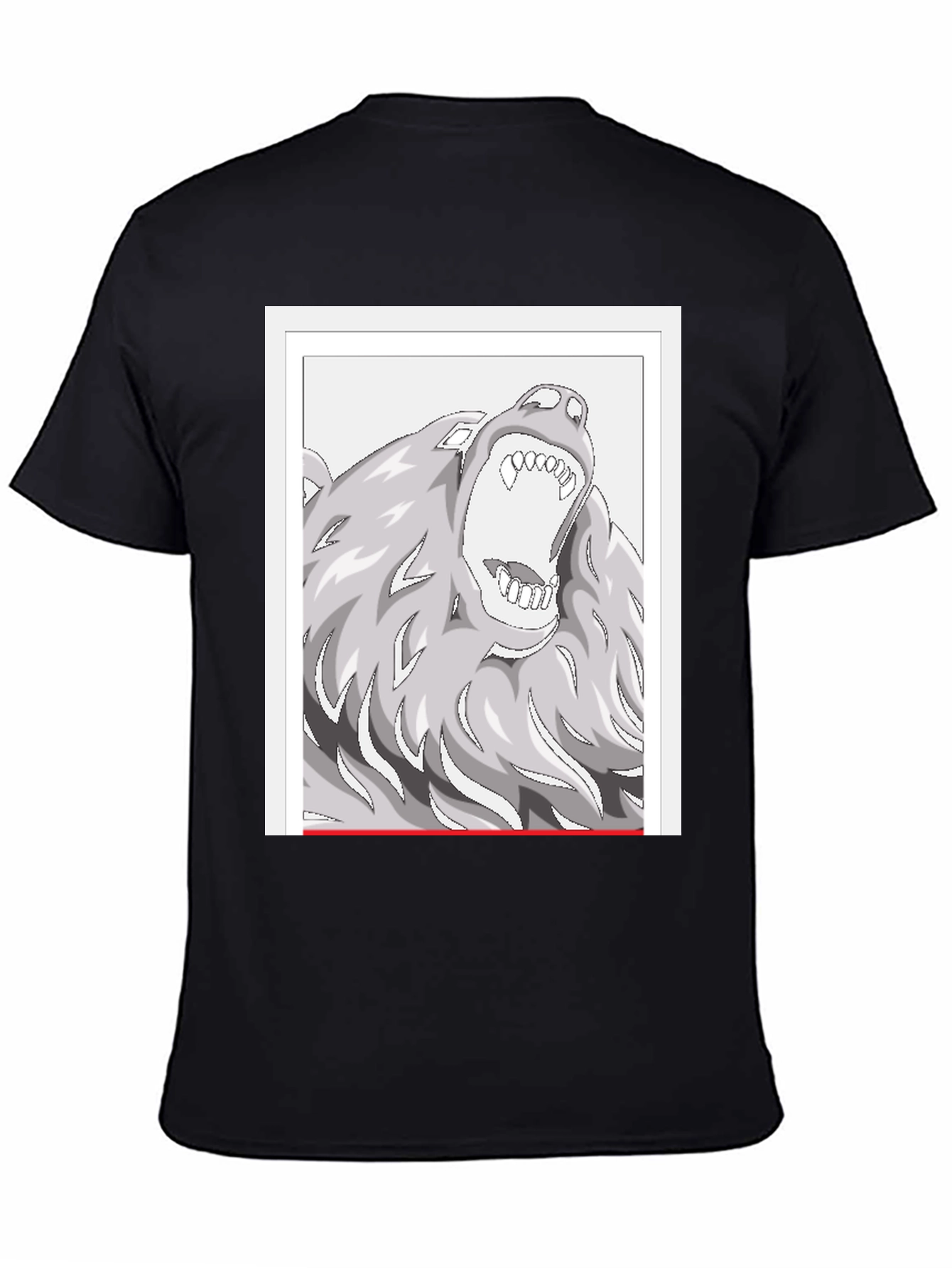 Black Wolf Graphic Tee - Black view 4