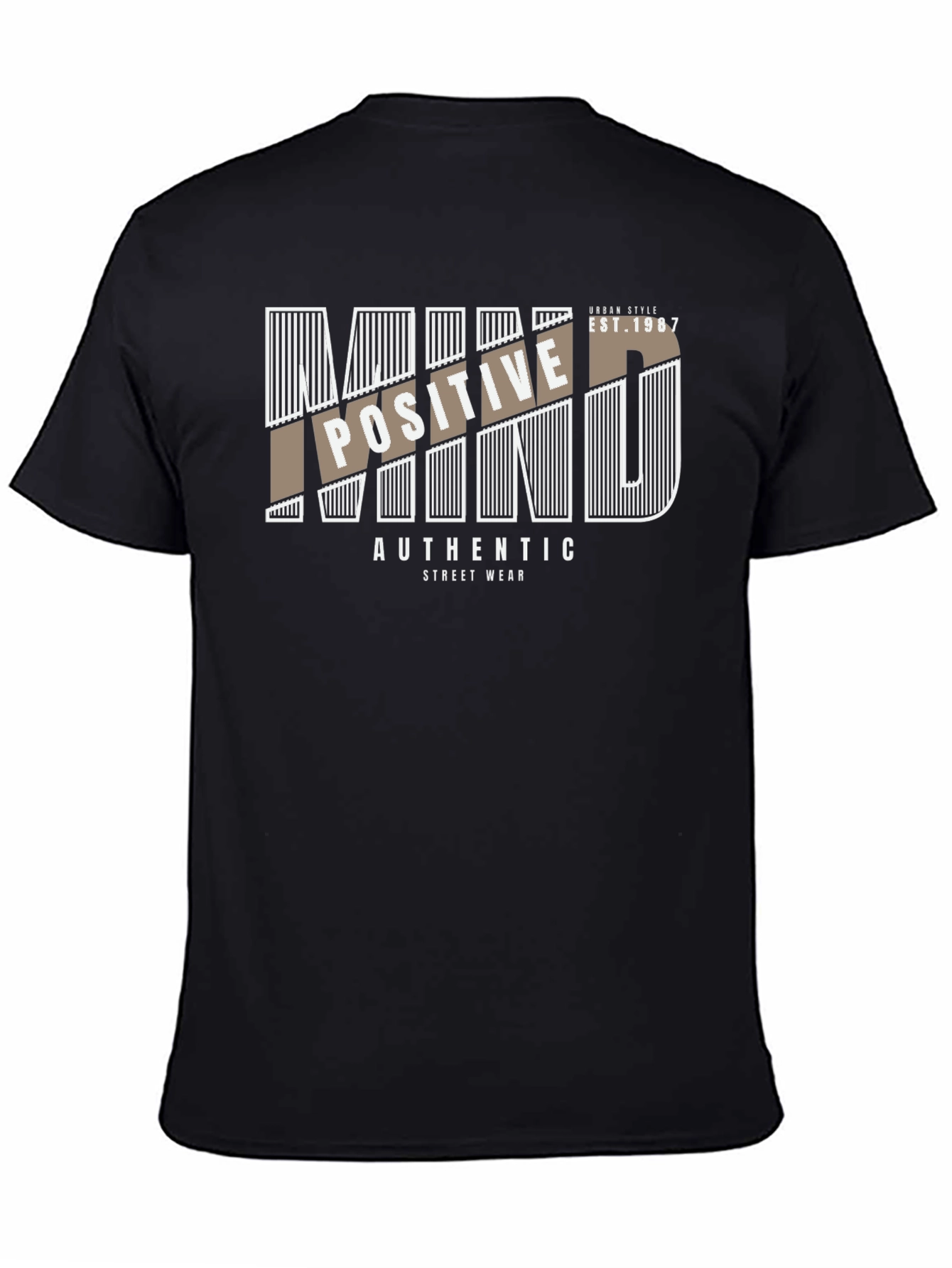 Black Positive Mind Graphic Tee - Black view 4