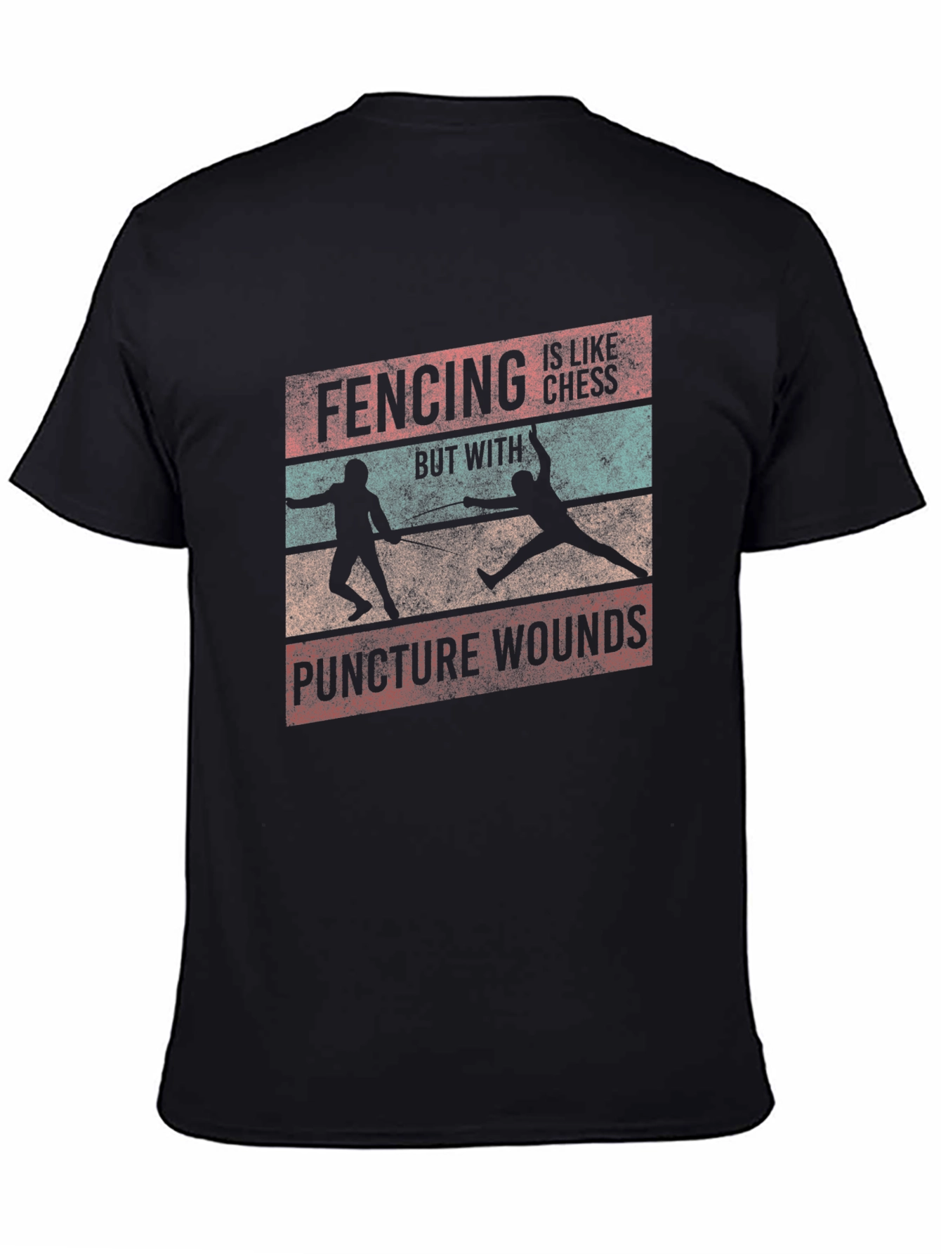 Black Fencing is Like Chess T-Shirt view 4