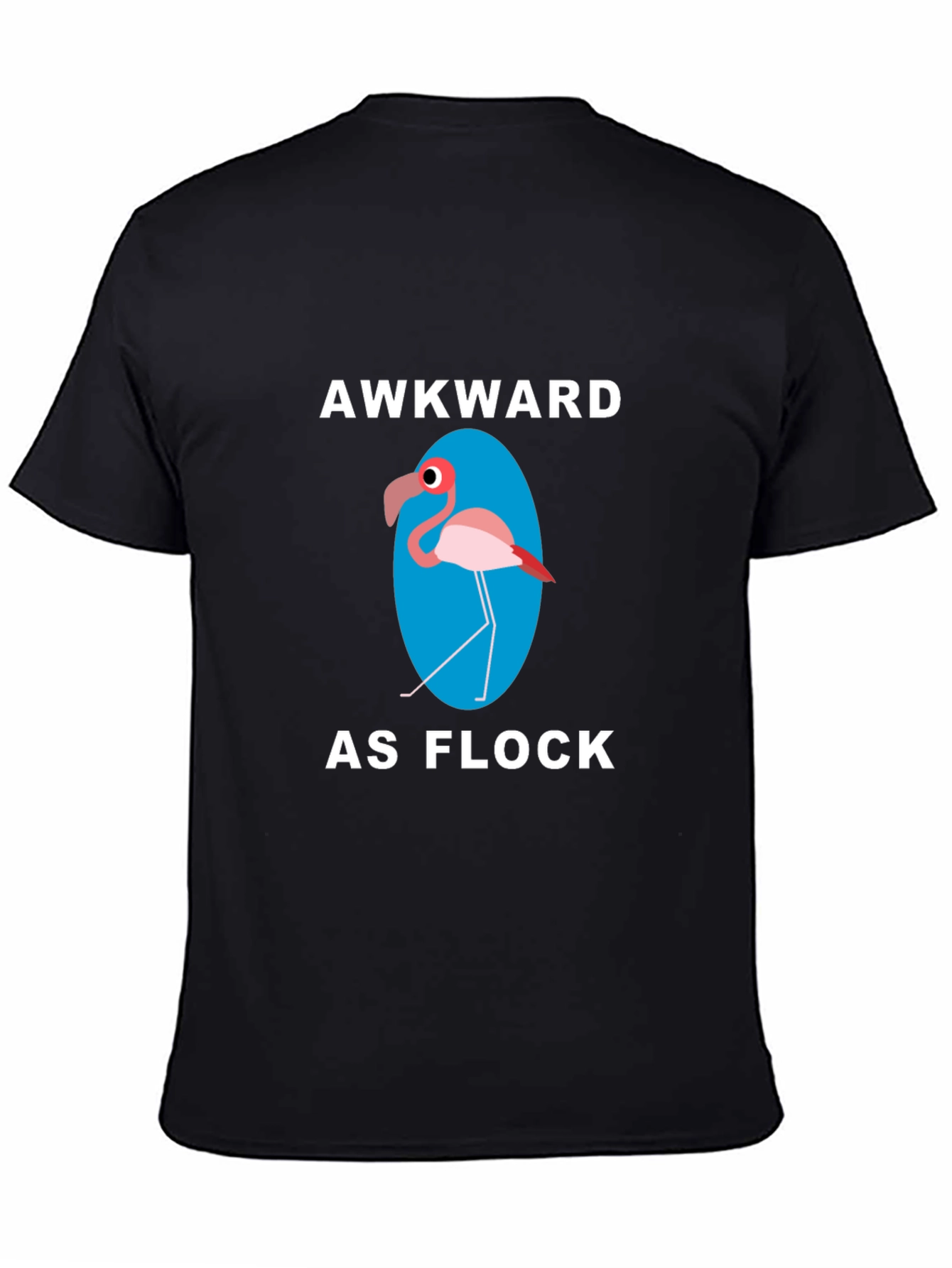 Black Awkward as Flock Graphic T-Shirt view 4