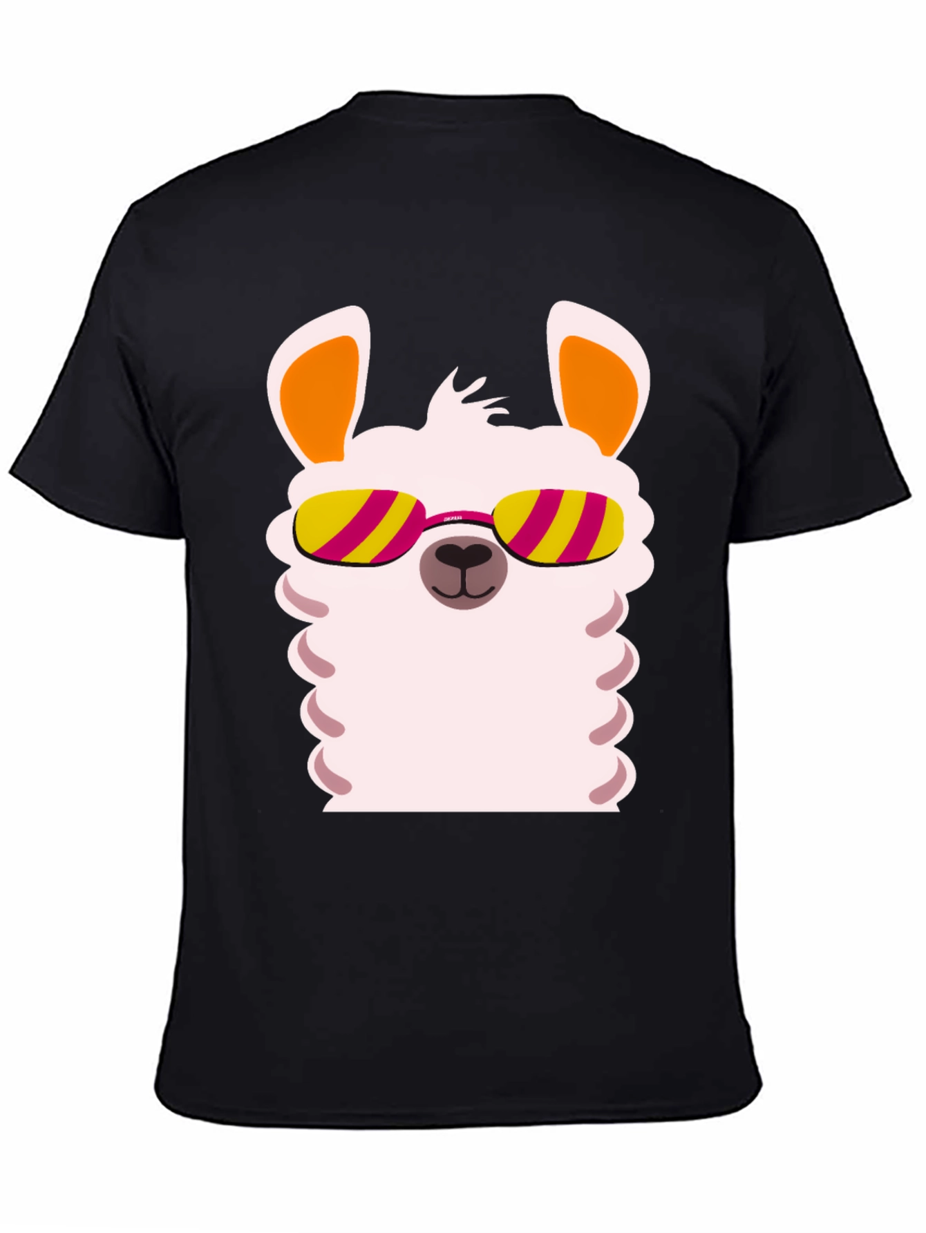 Black Cool Llama Graphic Tee - Black view 4