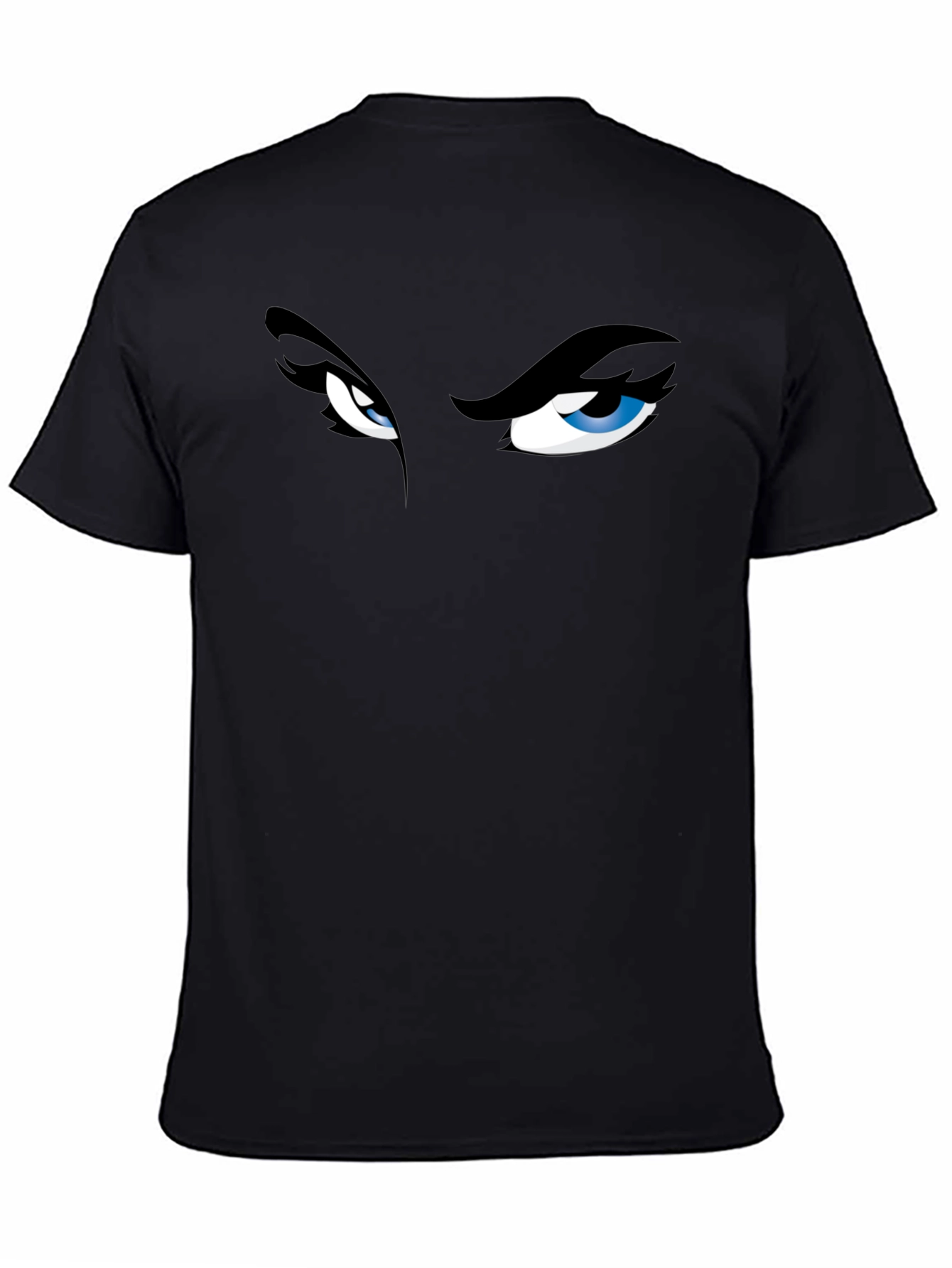 Black Intense Eyes Graphic Tee - Men's Black T-Shirt view 4