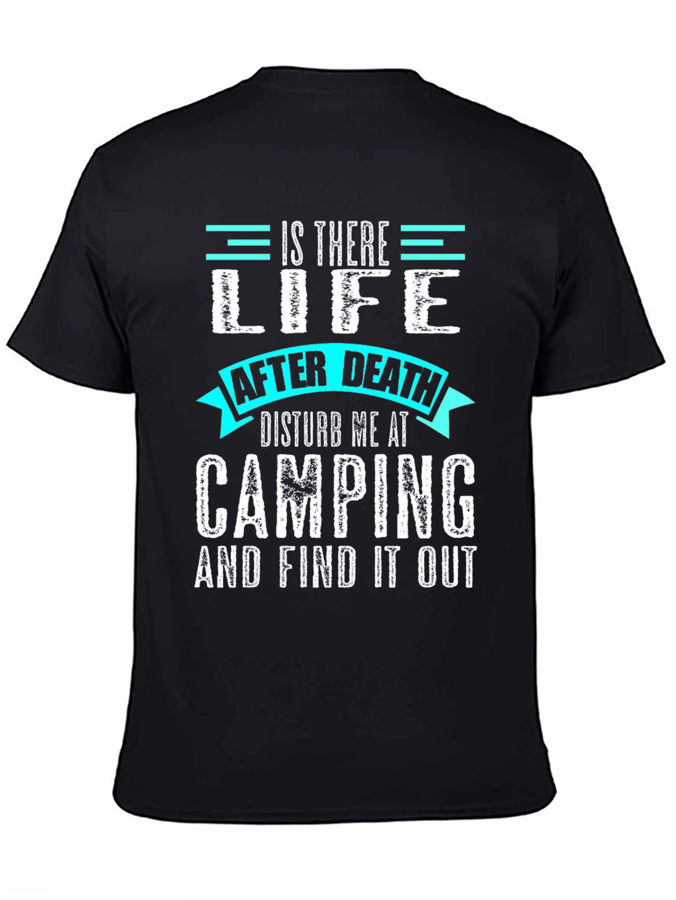 Black Camping After Death Graphic T-Shirt view 4