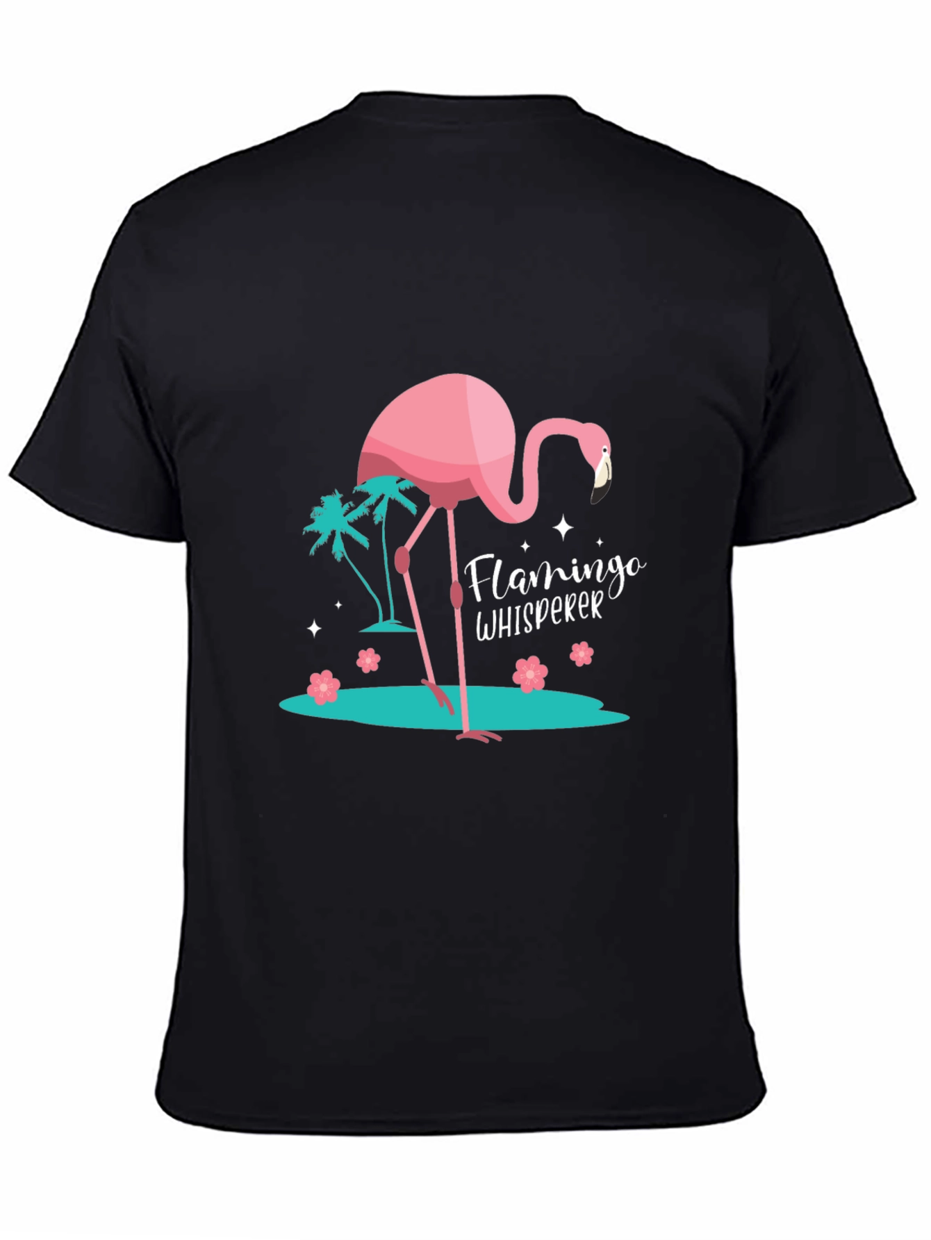 Black Flamingo Whisperer Black Graphic Tee view 4