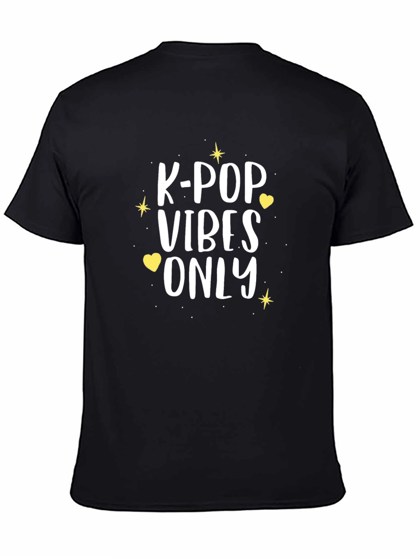 Black K-Pop Vibes Only Black Graphic Tee view 4