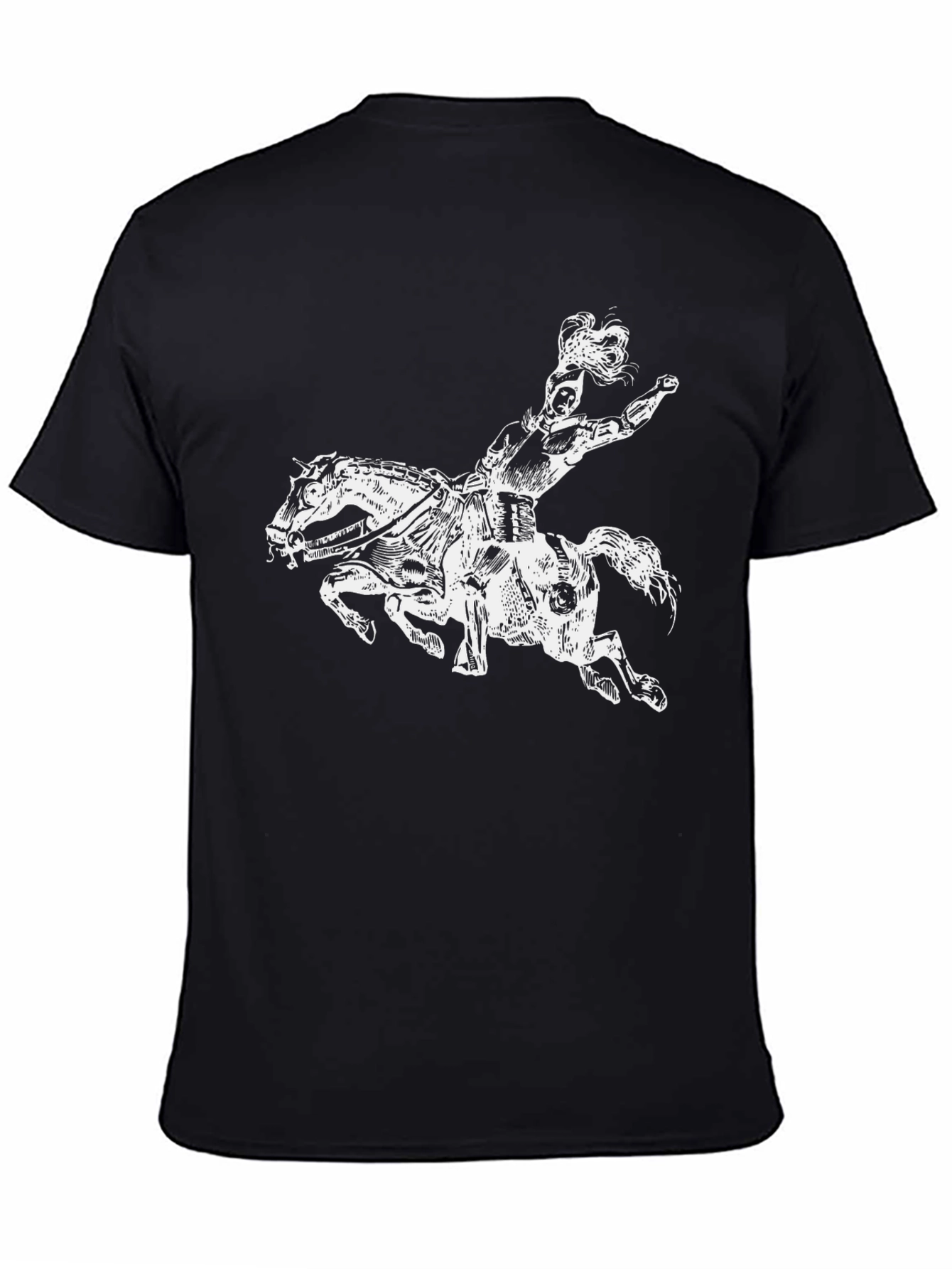 Black Centaur Graphic Tee - Black Cotton T-Shirt view 4