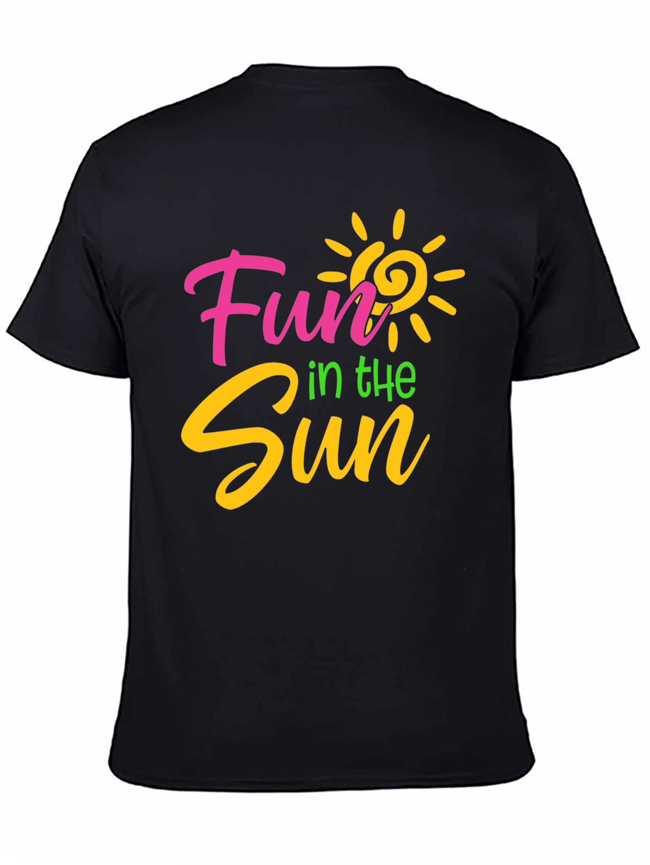Black Fun in the Sun Graphic Tee - Black Cotton Blend view 4