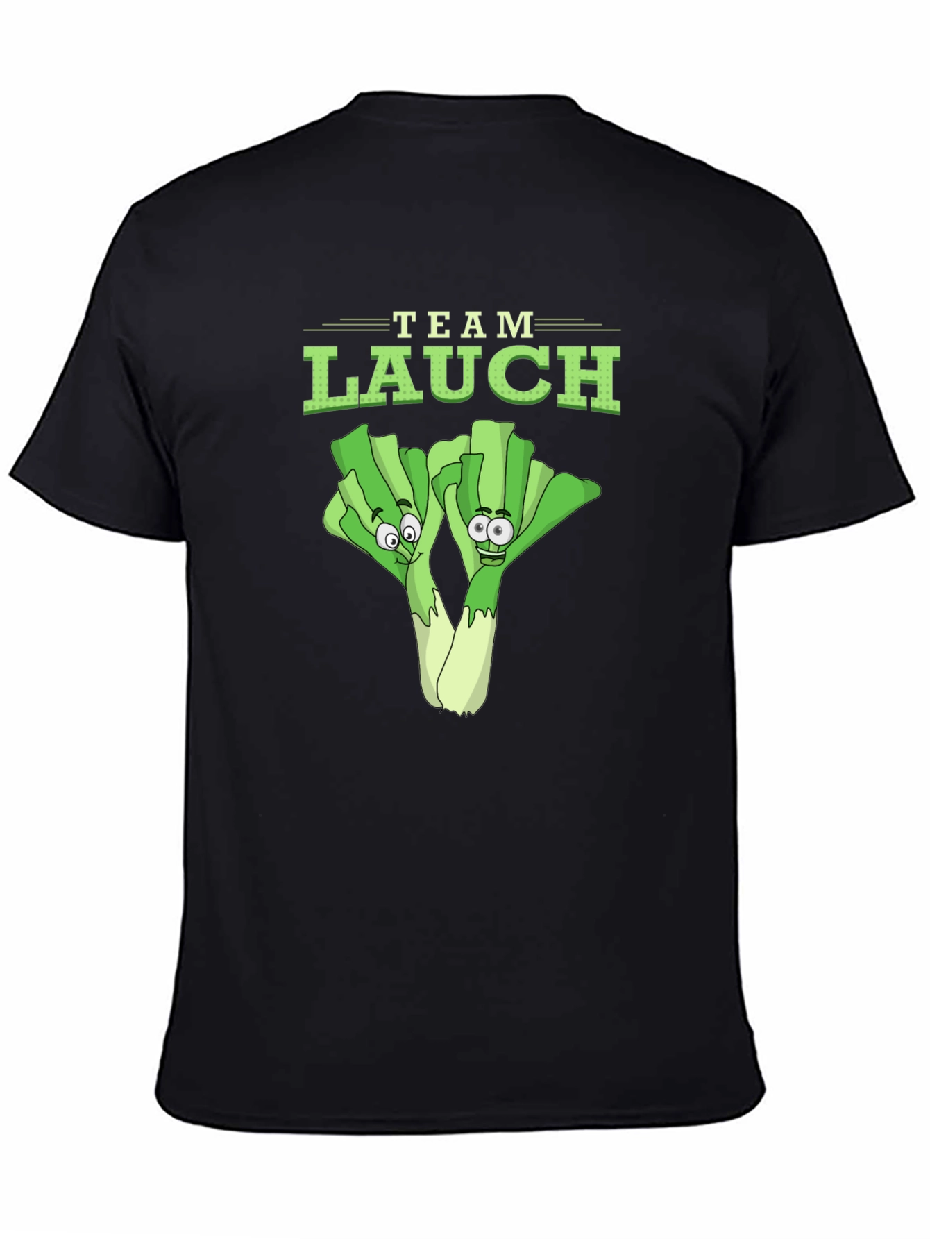 Team Lauch Funny Leek Cartoon Graphic T-Shirt - 4