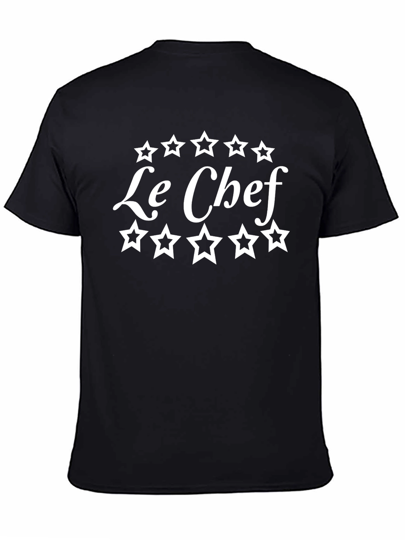 Black Le Chef Star Tee - Black Cotton Crewneck T-Shirt view 4