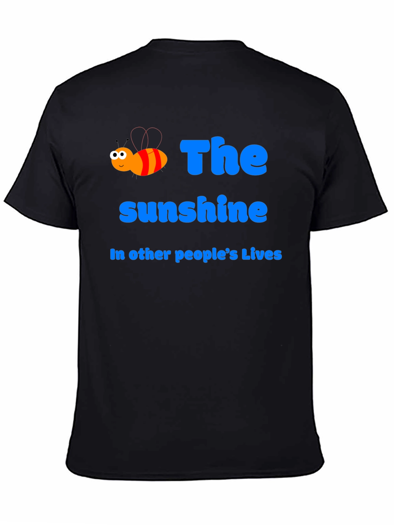 Black Sunshine Bee Graphic Tee - Positive Vibes T-Shirt view 4