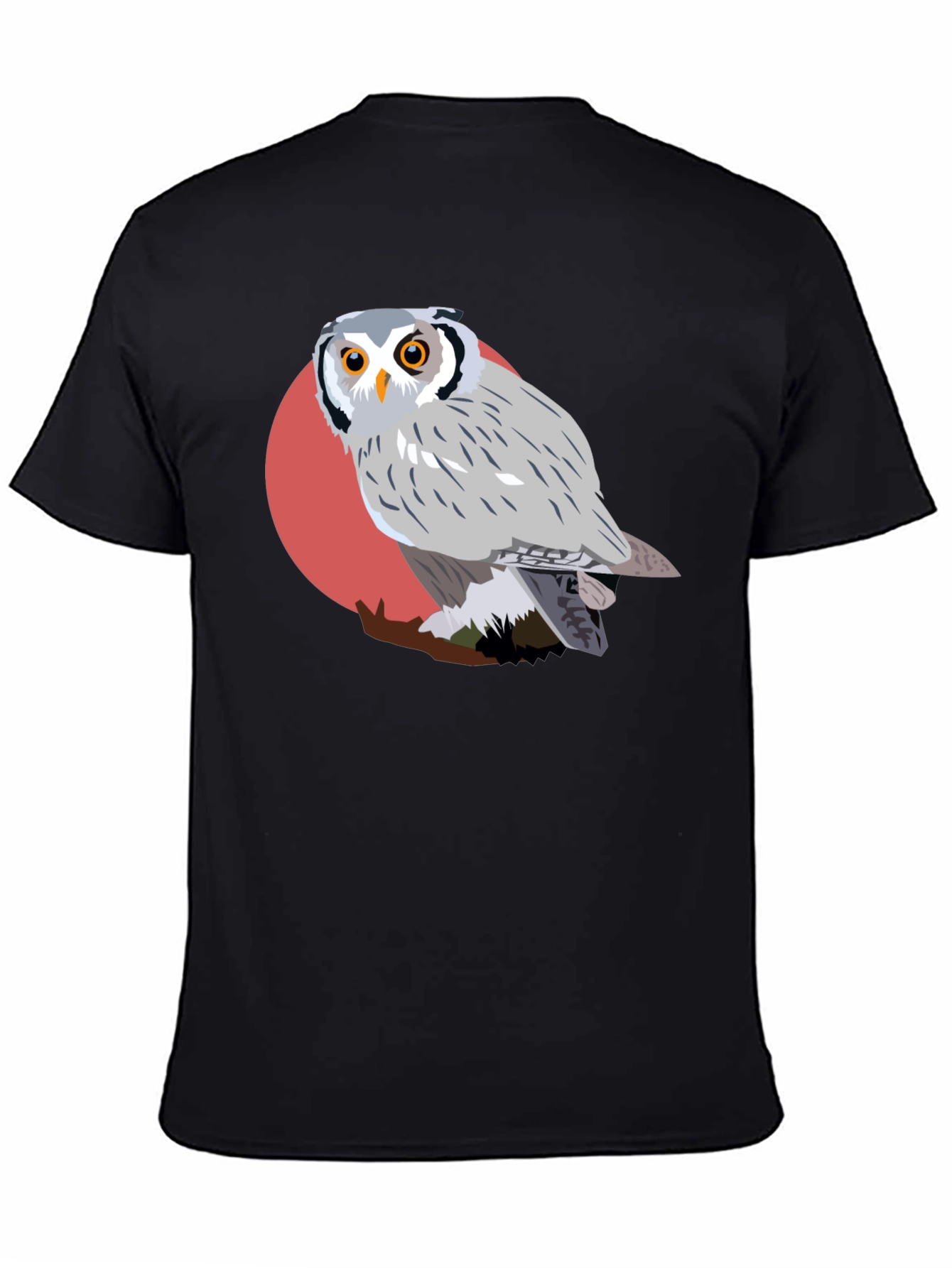 Black Owl Graphic Tee - Unique Bird Design view 4