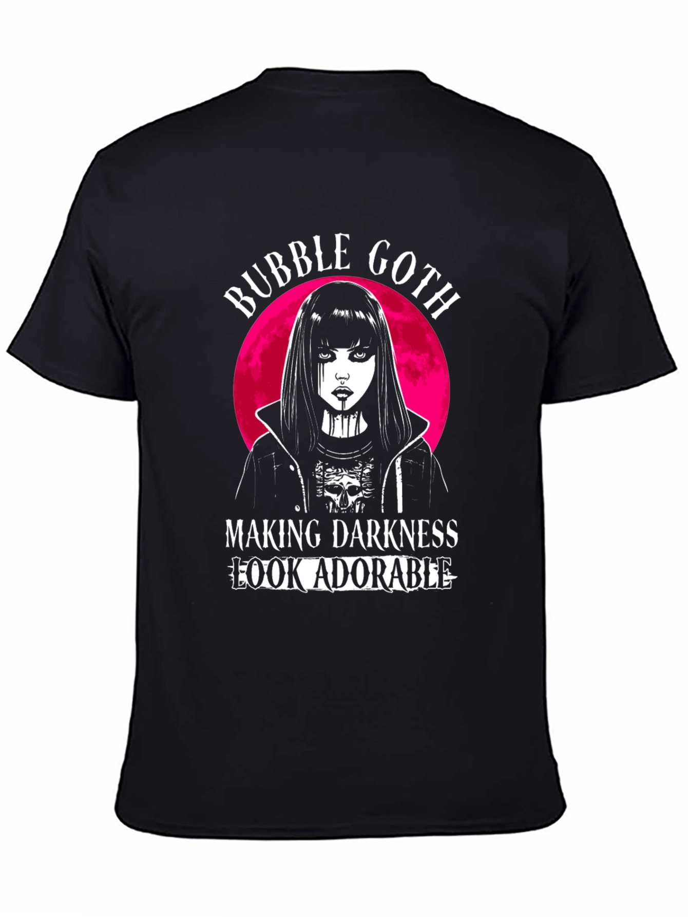 Black Bubble Goth T-Shirt - Making Darkness Look Adorable view 4