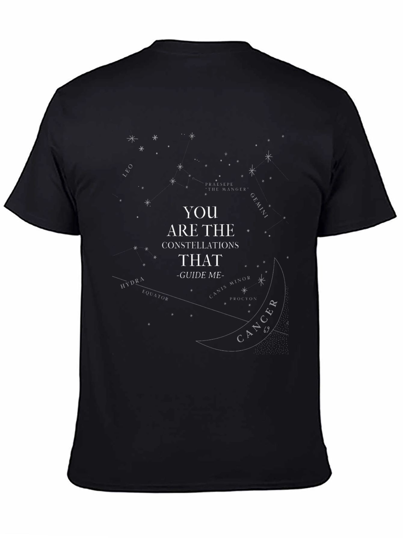 Black Constellation T-Shirt - "You Are The Constellations" view 4