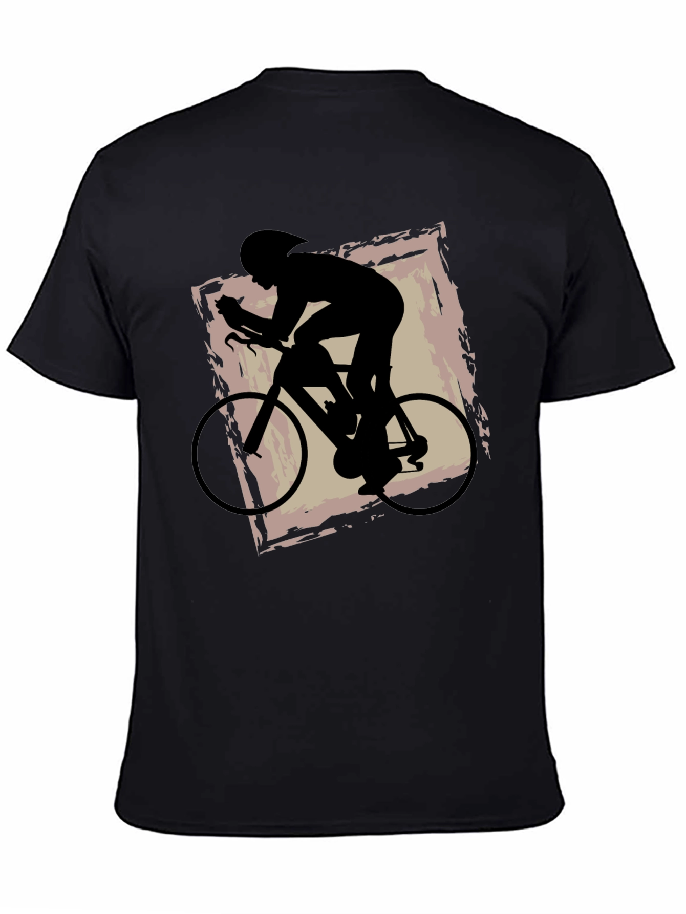 Black Cycling Silhouette Graphic Tee view 4