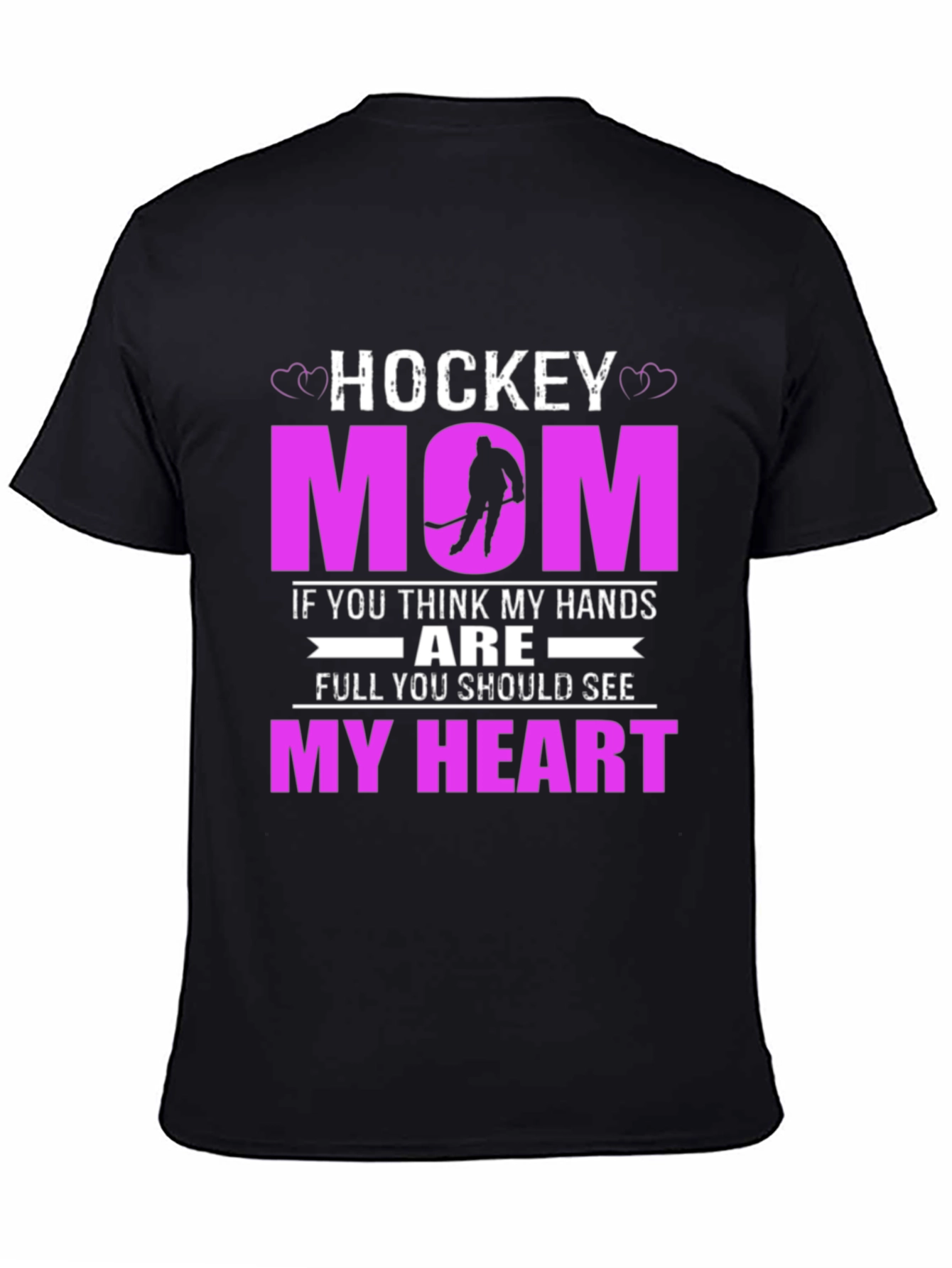 Black Hockey Mom T-Shirt - Show Your Pride! view 4