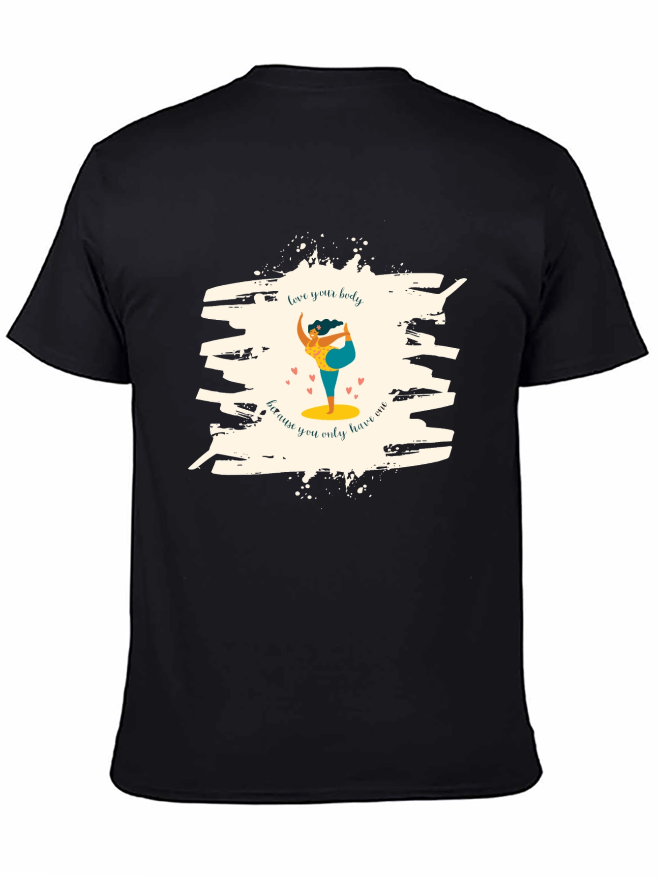 Black Love Your Body Graphic Tee view 4