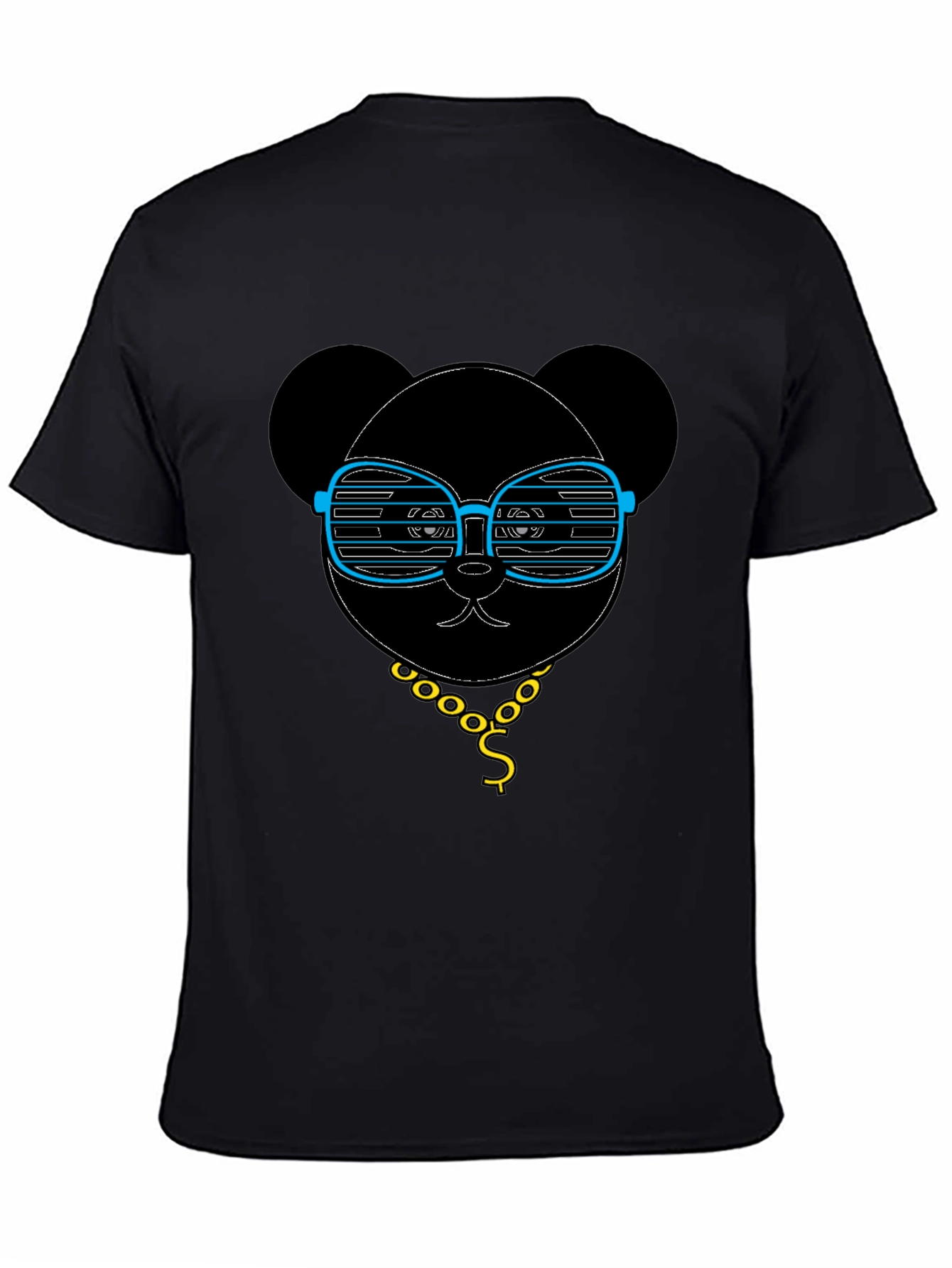 Black Cool Panda T-Shirt - Graphic Tee with Shades view 4