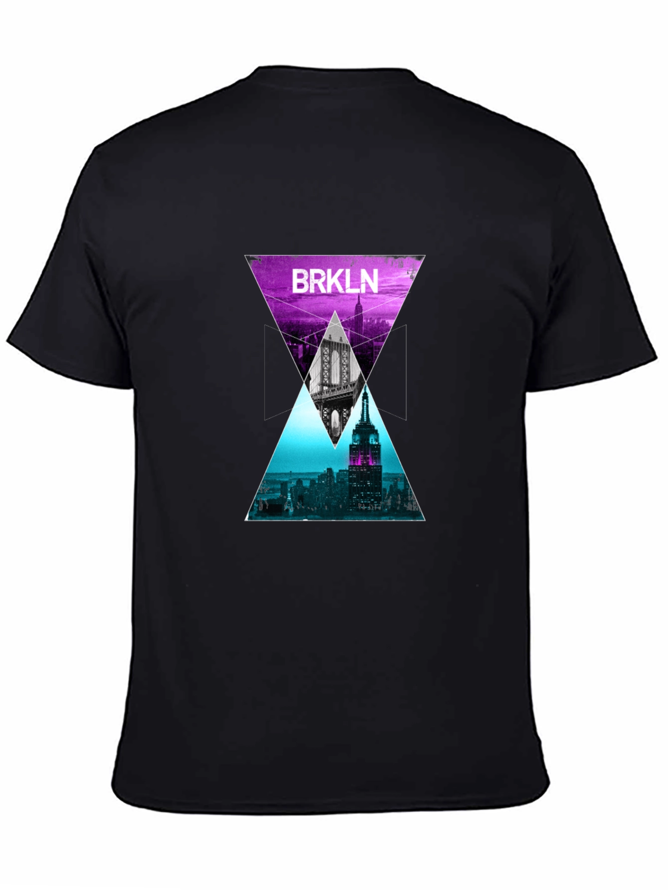 Black BRKLN Graphic Tee - Retro Cityscape T-Shirt view 4